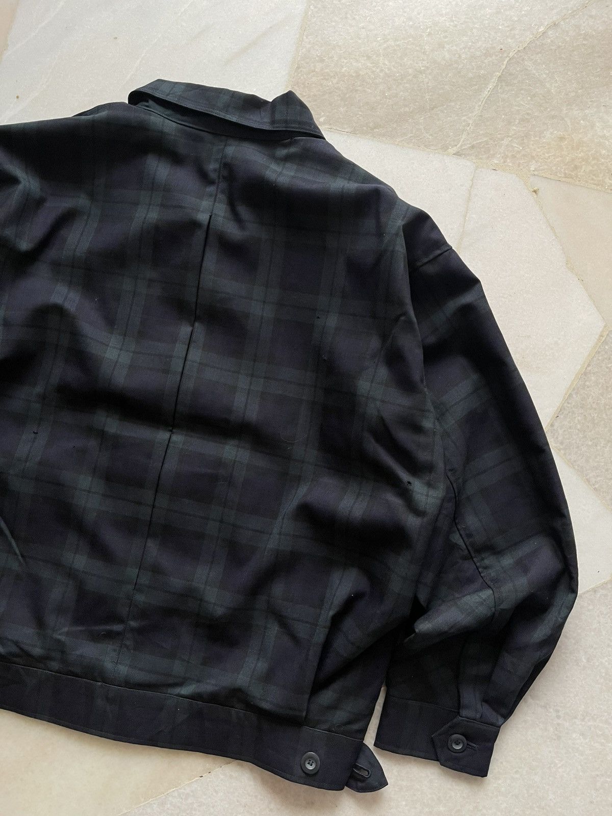 Issey Miyake 70s Issey Miyake Studio Plaid Crop Wool Jacket A1 Size US L / EU 52-54 / 3 - 7 Thumbnail