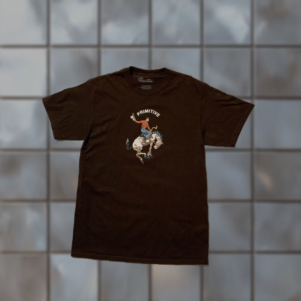 Primitive VINTAGE Primitive Worldwide Rodeo Longhorn Bull Skull Brown Graphic S/S Crew T-Shirt MD Size US M / EU 48-50 / 2 - 1 Thumbnail