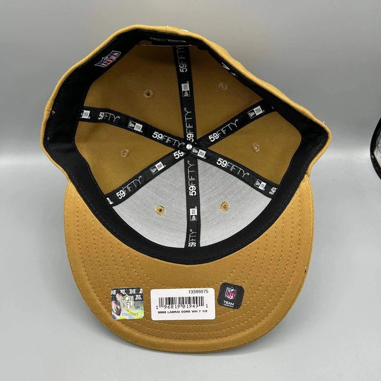 New Era Las Vegas Raiders Hat Men 7 1/2 Brown Embroidered Fitted Cap Size ONE SIZE - 2 Thumbnail