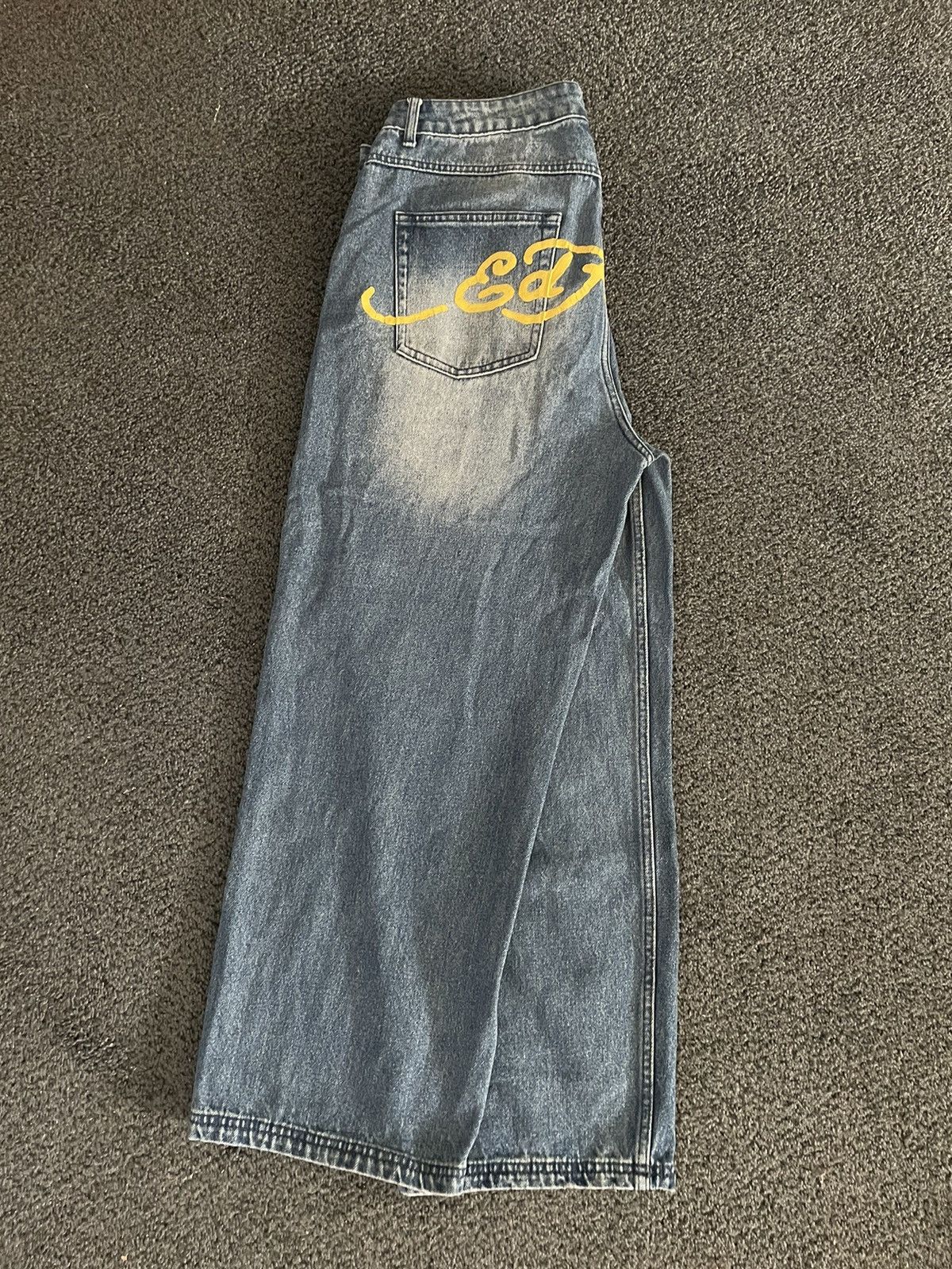 Christian Audigier × Ed Hardy Ed Hardy Washed Baggy Jeans Size US 32 / EU 48 - 4 Thumbnail