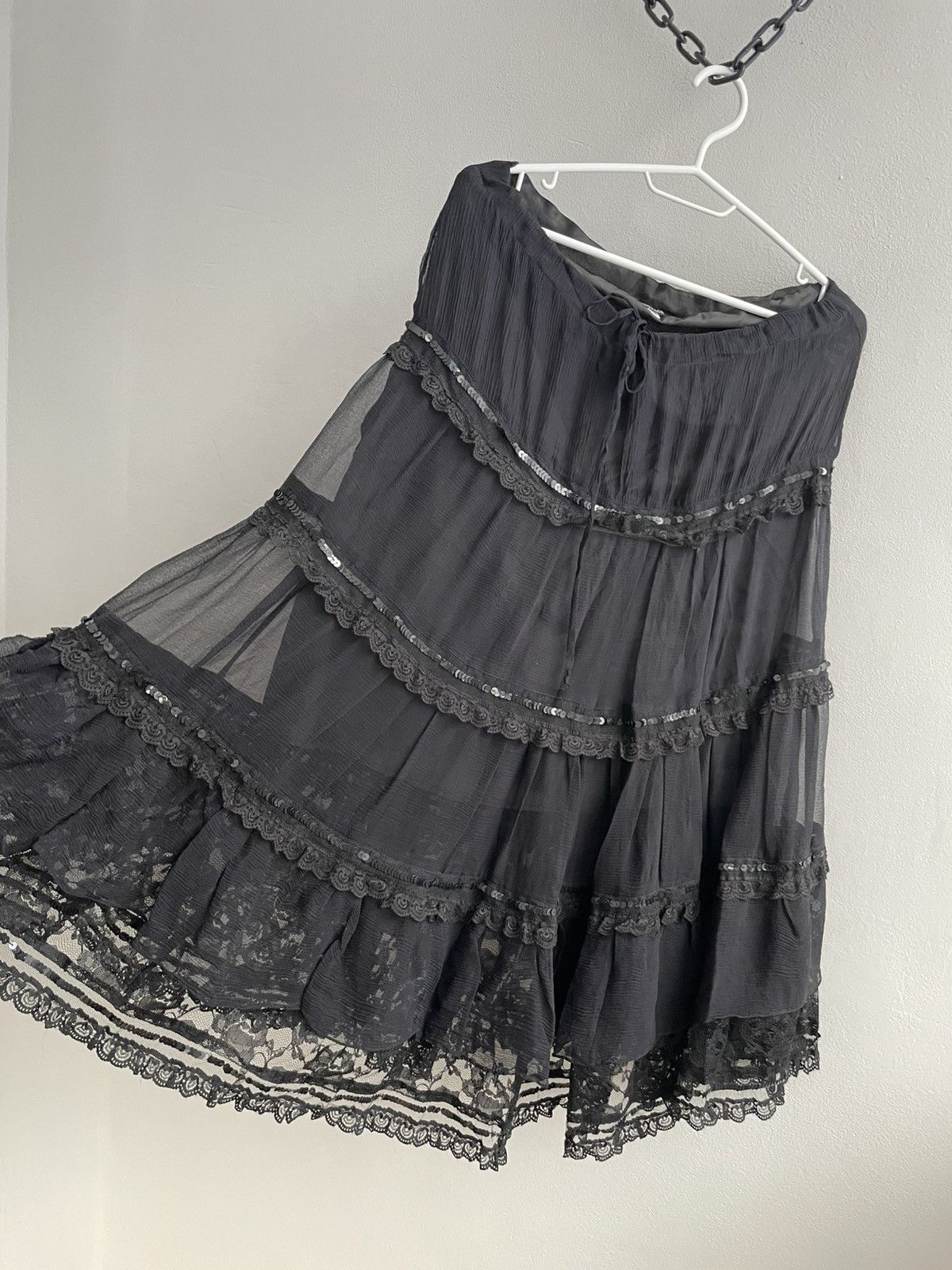 Versace Versace Silk Skirt Luxury 90s Y2K Versace Jeans Couture Size 26" / US 2 / IT 38 - 3 Thumbnail