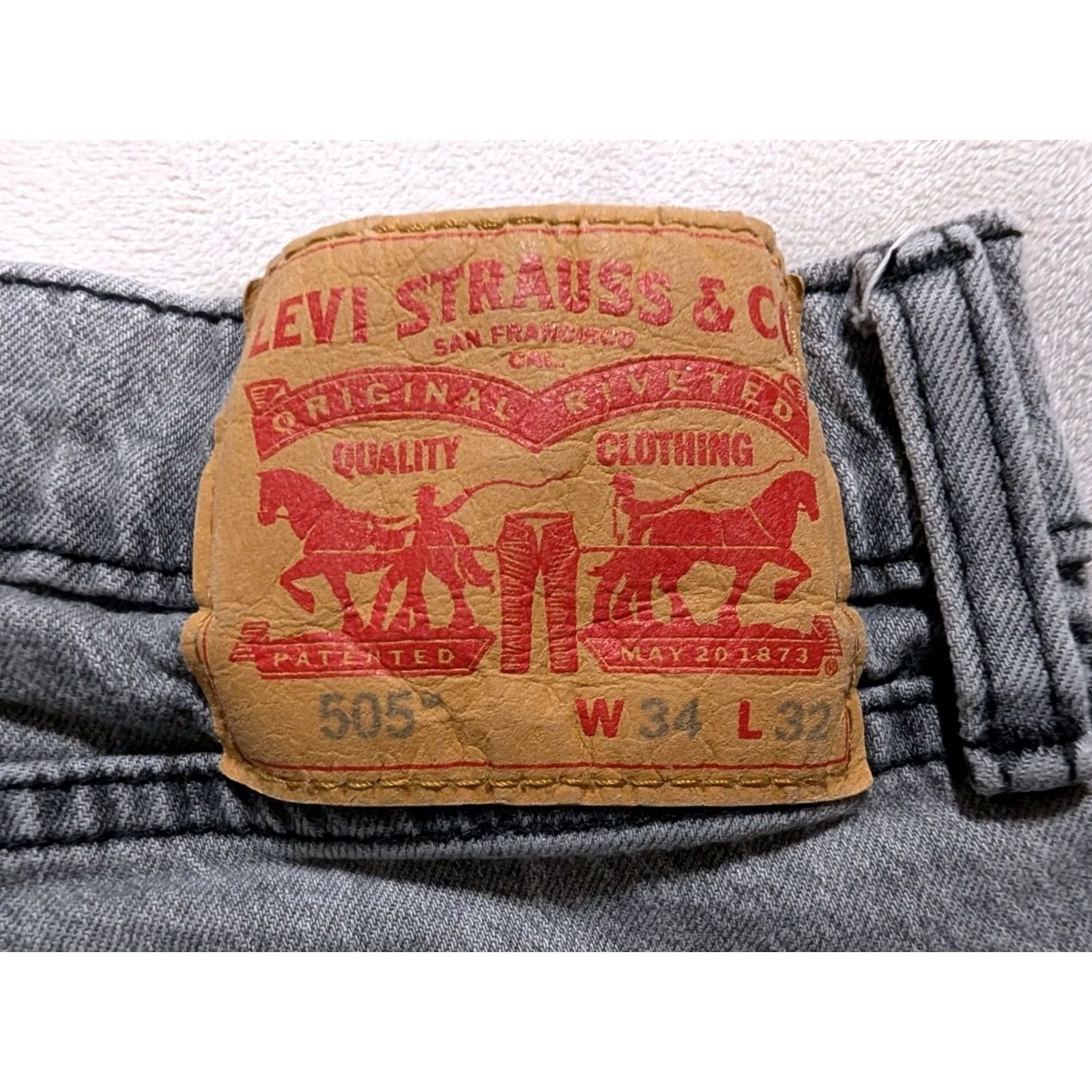 Levi's Levi's 505 Jeans Mens 32x30 Black Regular Straight Denim Pants Logo USA 5-Pocket Belts Loops Vintage: No Size US 32 / EU 48 - 7 Thumbnail