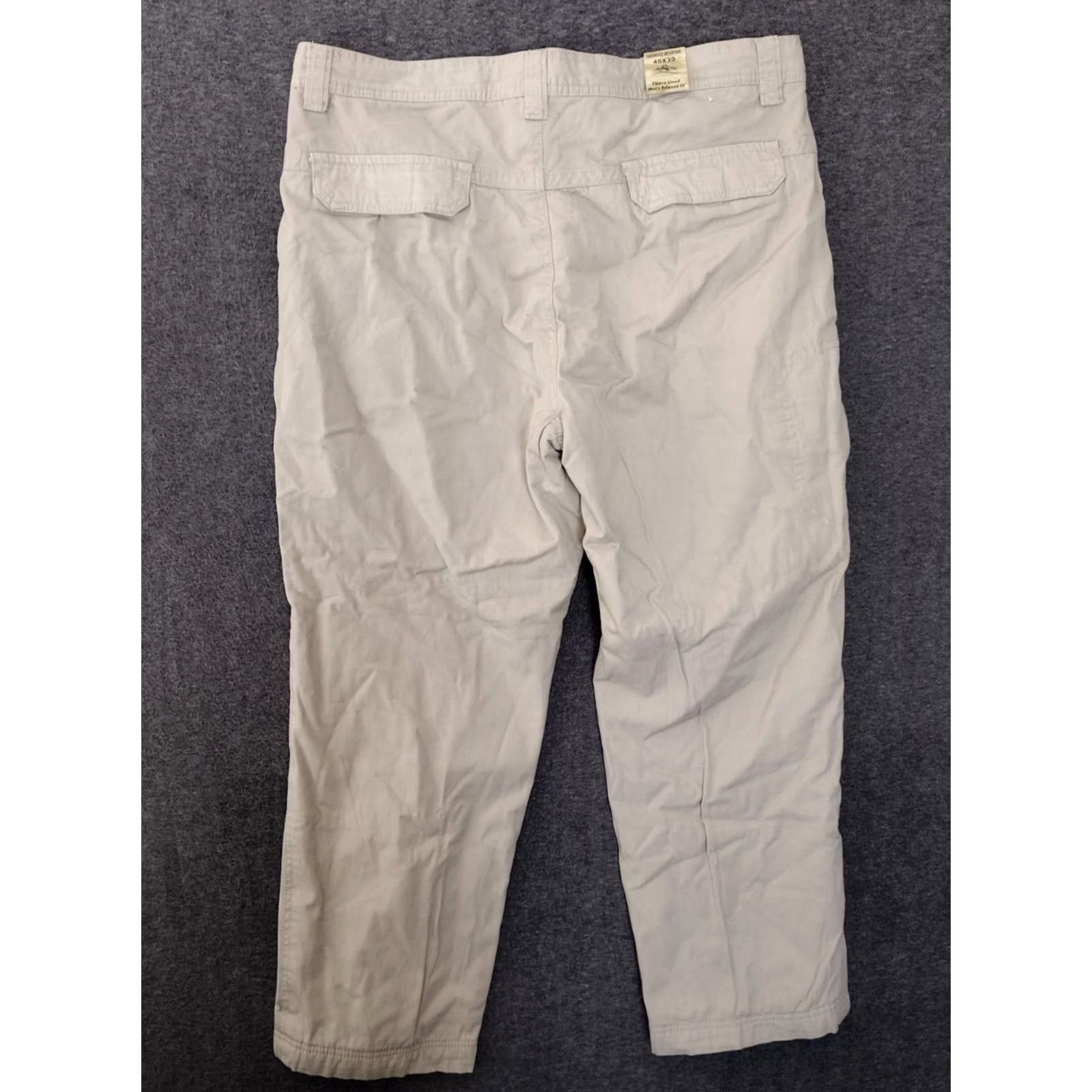 Vintage Oakwood Mountain Khakis Pants Mens 40x40 Tan Cotton Relaxed Fit Khakis Size US 40 / EU 56 - 2 Thumbnail