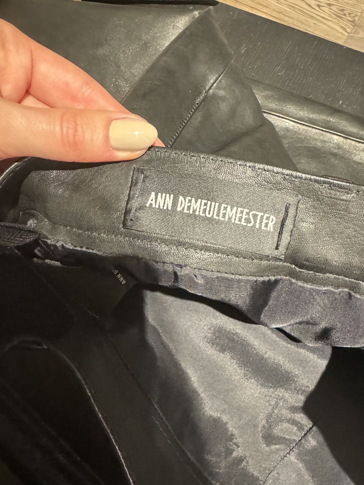 Ann Demeulemeester Last Size Ann Demeulemeester FW 24 Black Leather Pants Size US 34 / EU 50 - 6 Thumbnail