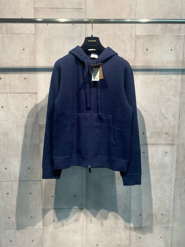 Burberry Burberry Navy Blue Cashmere Hoodie for Men Size US S / EU 44-46 / 1 - 1 Thumbnail