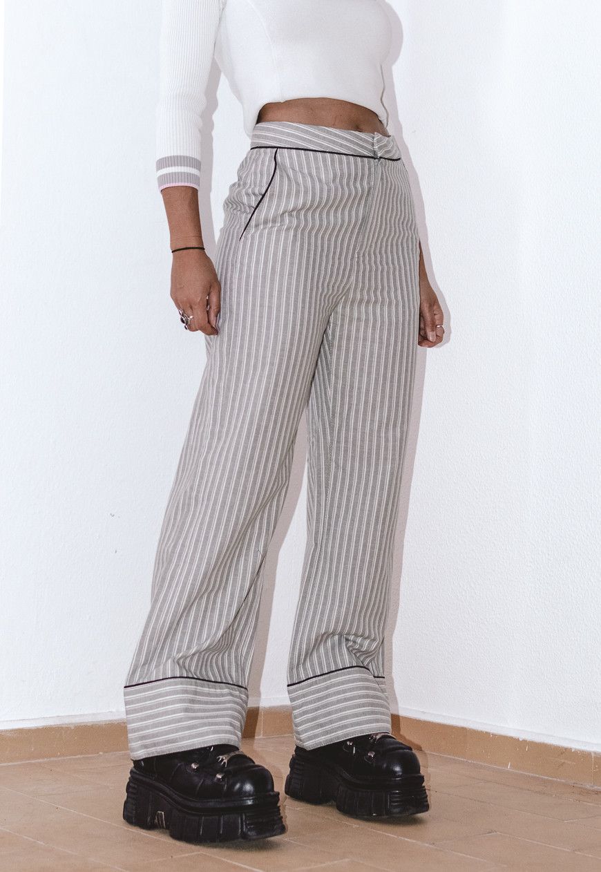 Designer × Maison Margiela × Vintage 2000s Margiela Palazzo Contemporary High Waisted Pants Size 27" / US 4 / IT 40 - 4 Thumbnail