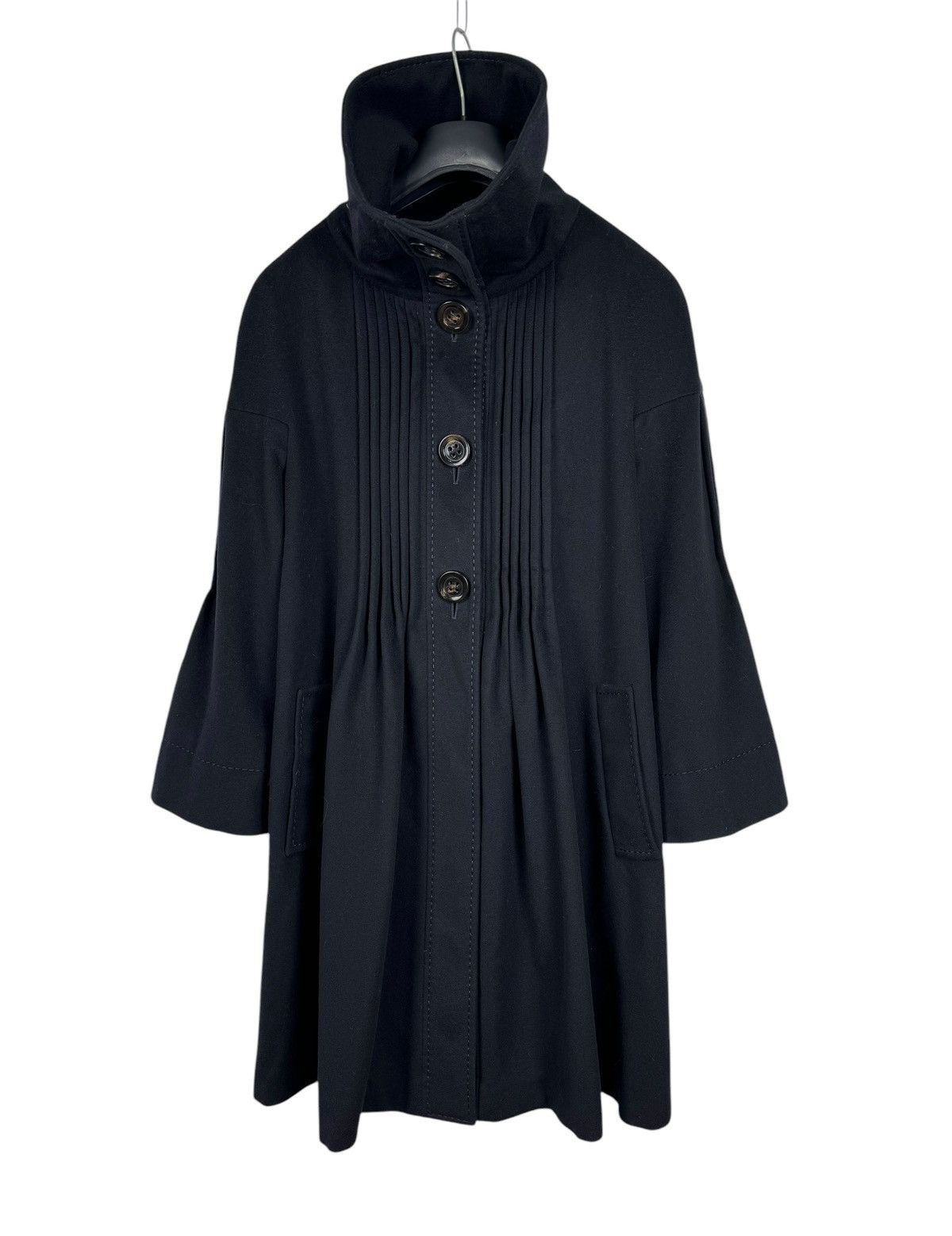 Sportmax Sportmax Virgin Wool Pleated Coat Mock Neck size IT46 US12 Size XL / US 12-14 / IT 48-50 - 13 Thumbnail