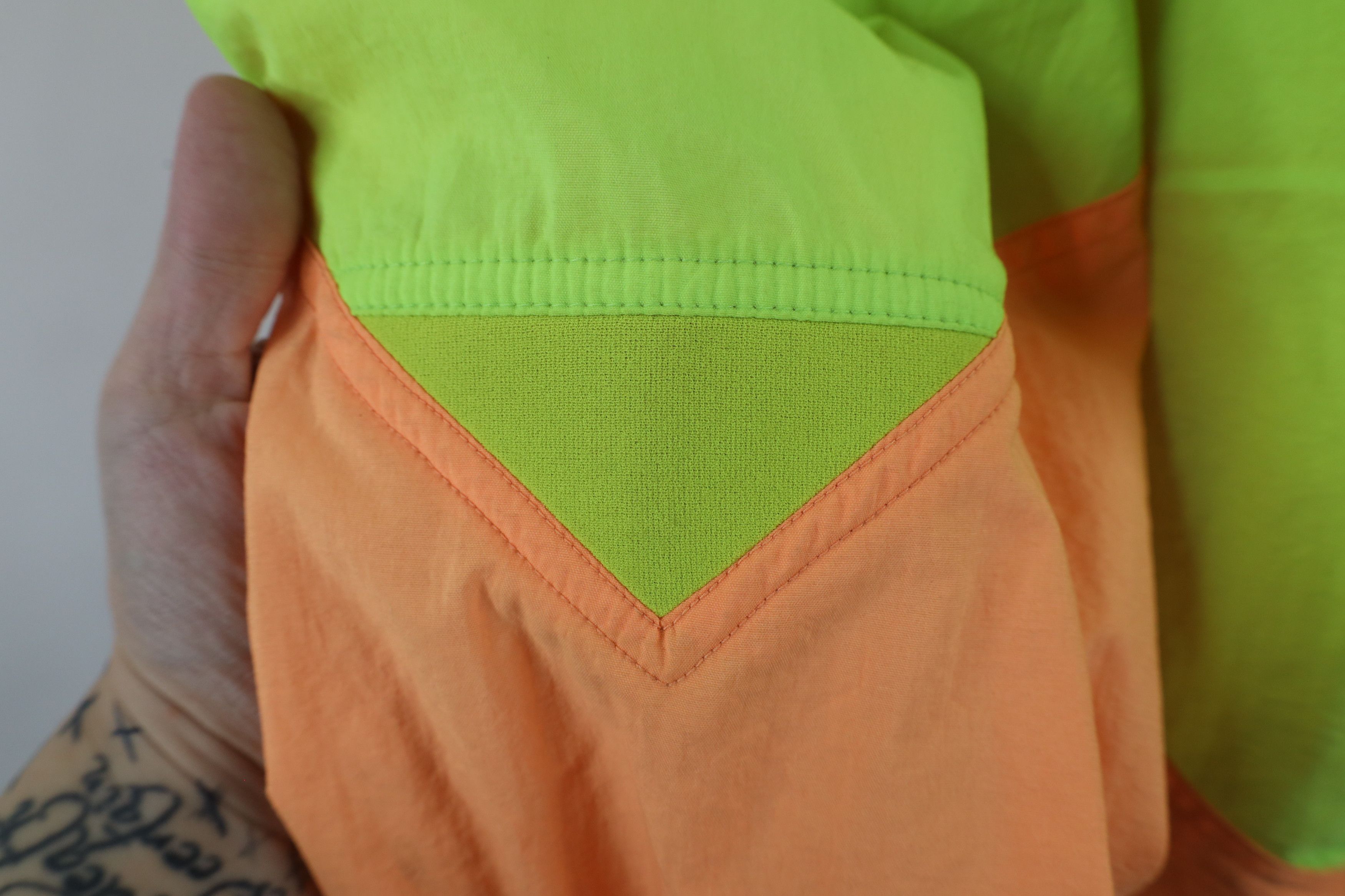 Ocean Pacific × Vintage Vintage 90s Ocean Pacific Surf Block Neon Windbreaker Jacket Size US XL / EU 56 / 4 - 9 Thumbnail
