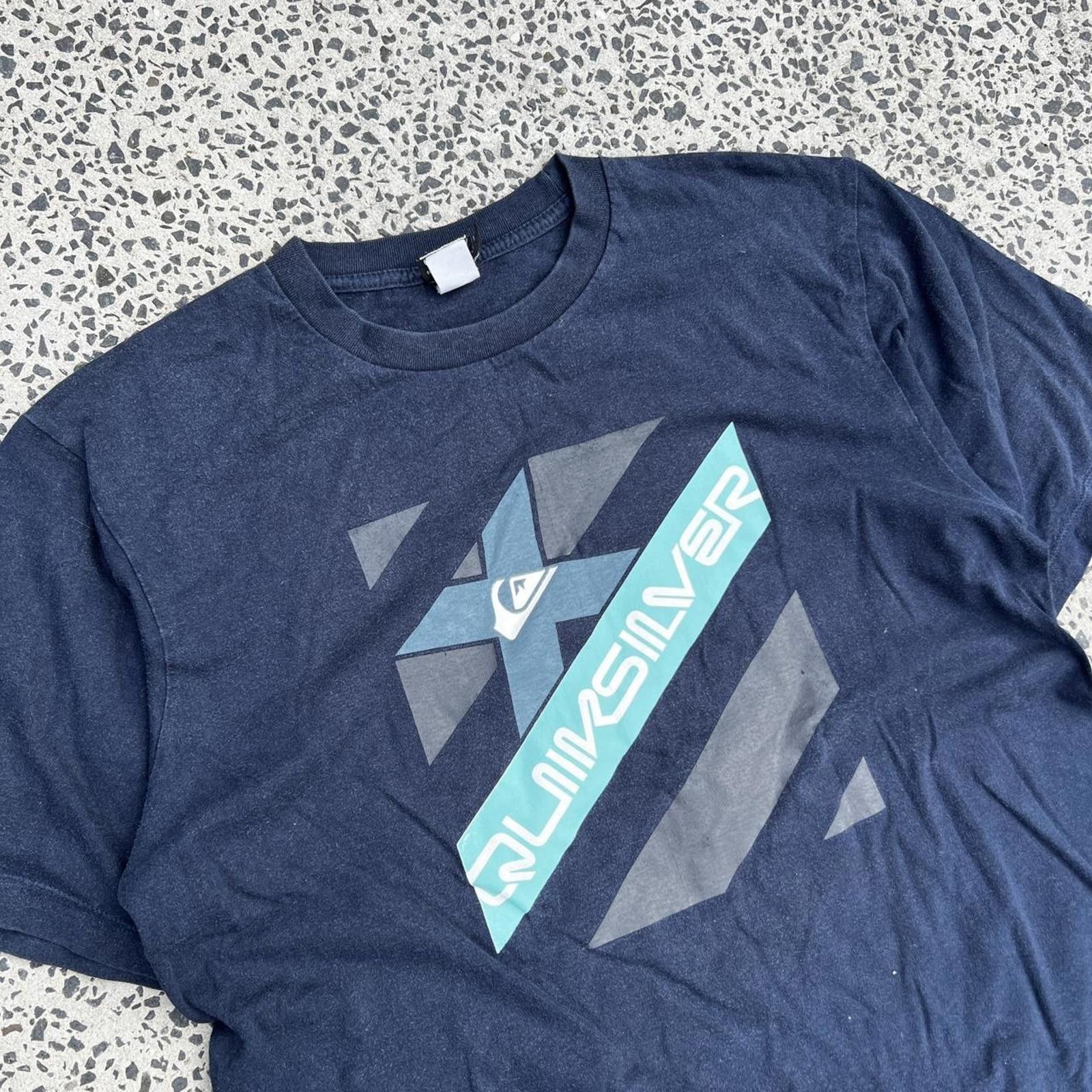 Quiksilver Quiksilver Men's Navy and Blue Tshirt Size US XL / EU 56 / 4 - 2 Thumbnail