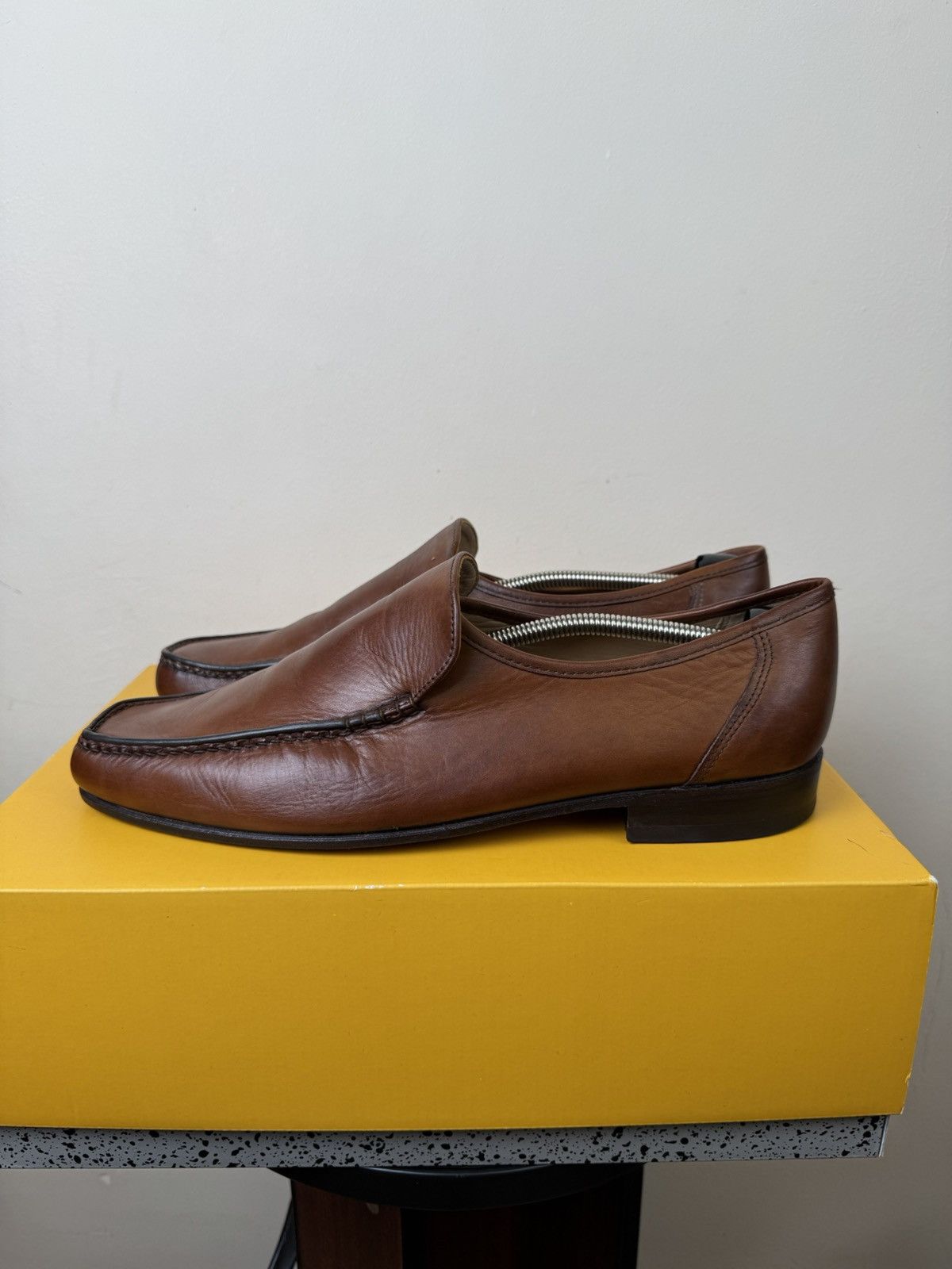 Barker BARKER England Brown Leather Loafers UK 10 G Fits EU 45 30cm Size US 11 / EU 44 - 6 Thumbnail