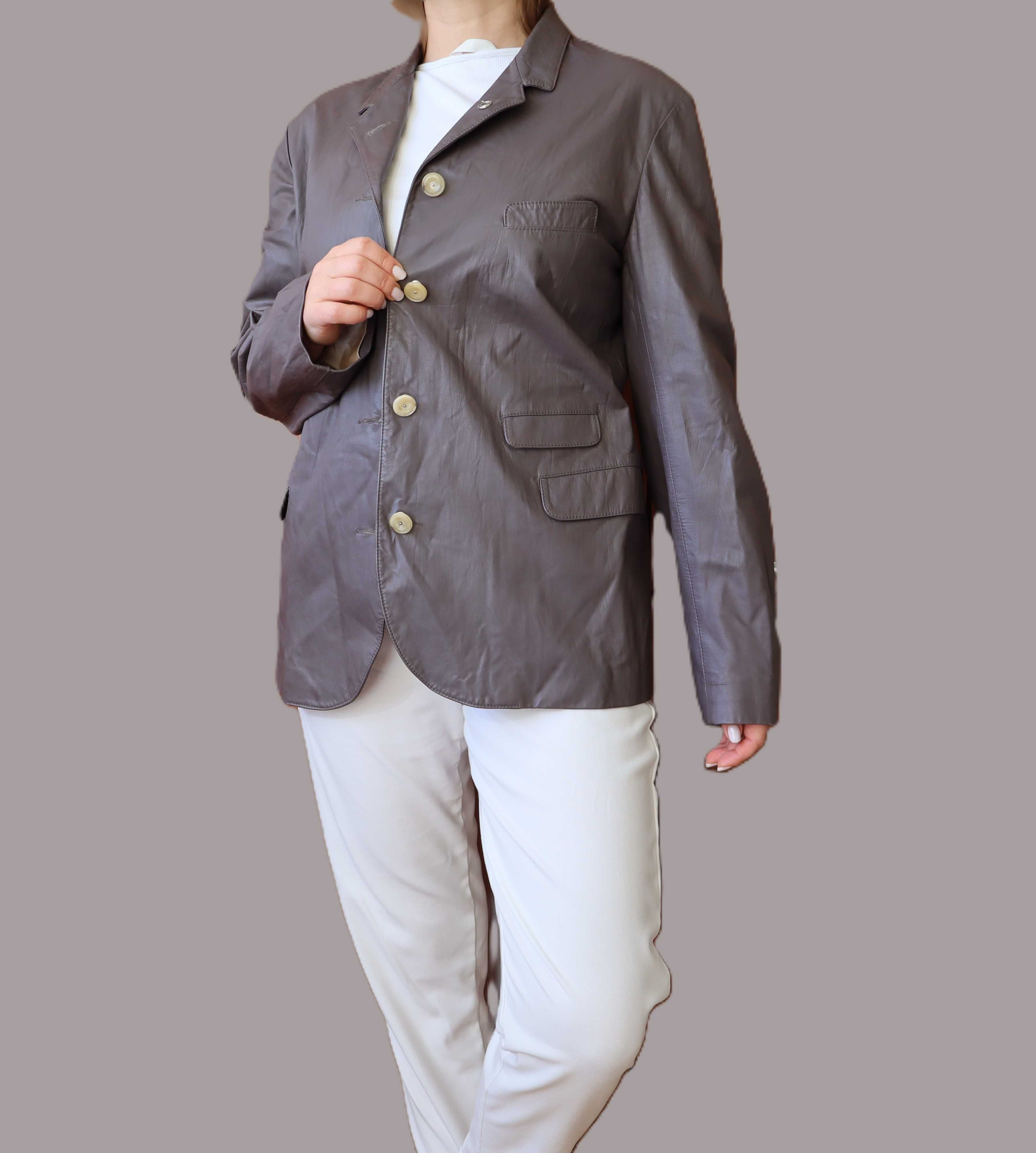 Jil Sander Vitnage Jil Sander Leather Blazer Size S / US 4 / IT 40 - 1 Thumbnail