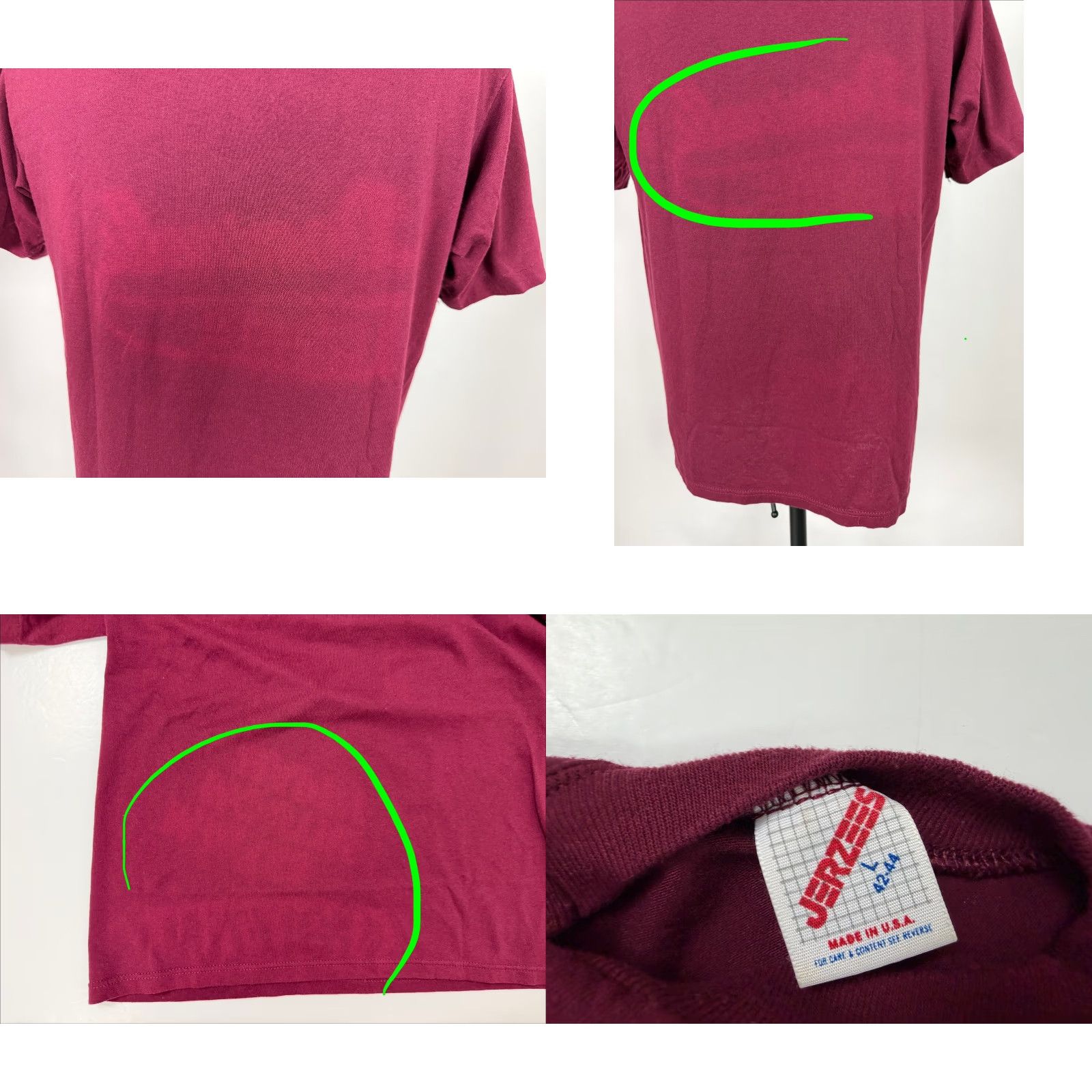 Jerzees Vintage Jerzees Construction Shirt Large Red 80s 90s Sport Retro USA Mens T-Shirt Size US L / EU 52-54 / 3 - 8 Thumbnail
