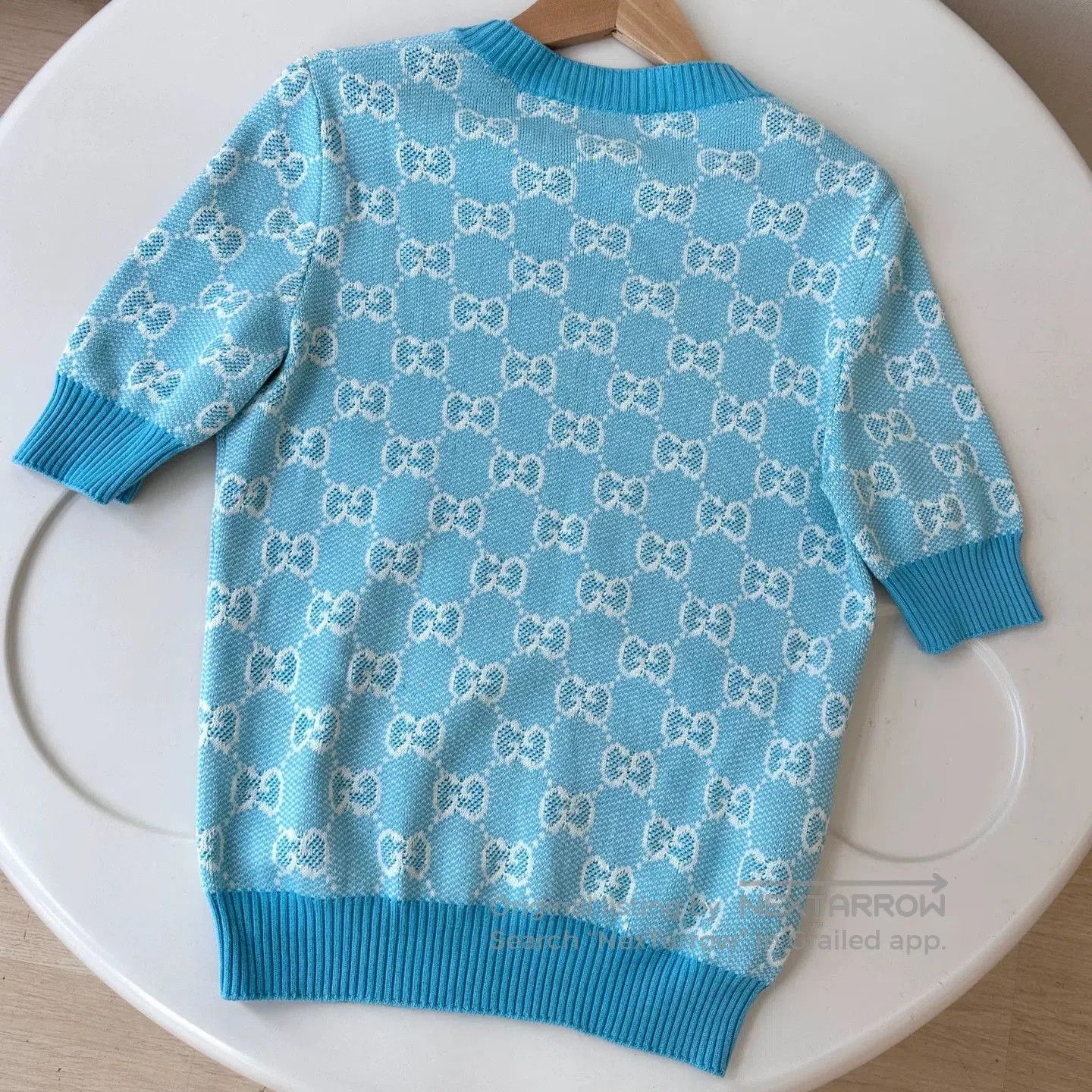 Gucci Gucci GG Wool Knit Short-Sleeve Top. Size XS / US 0-2 / IT 36-38 - 2 Thumbnail