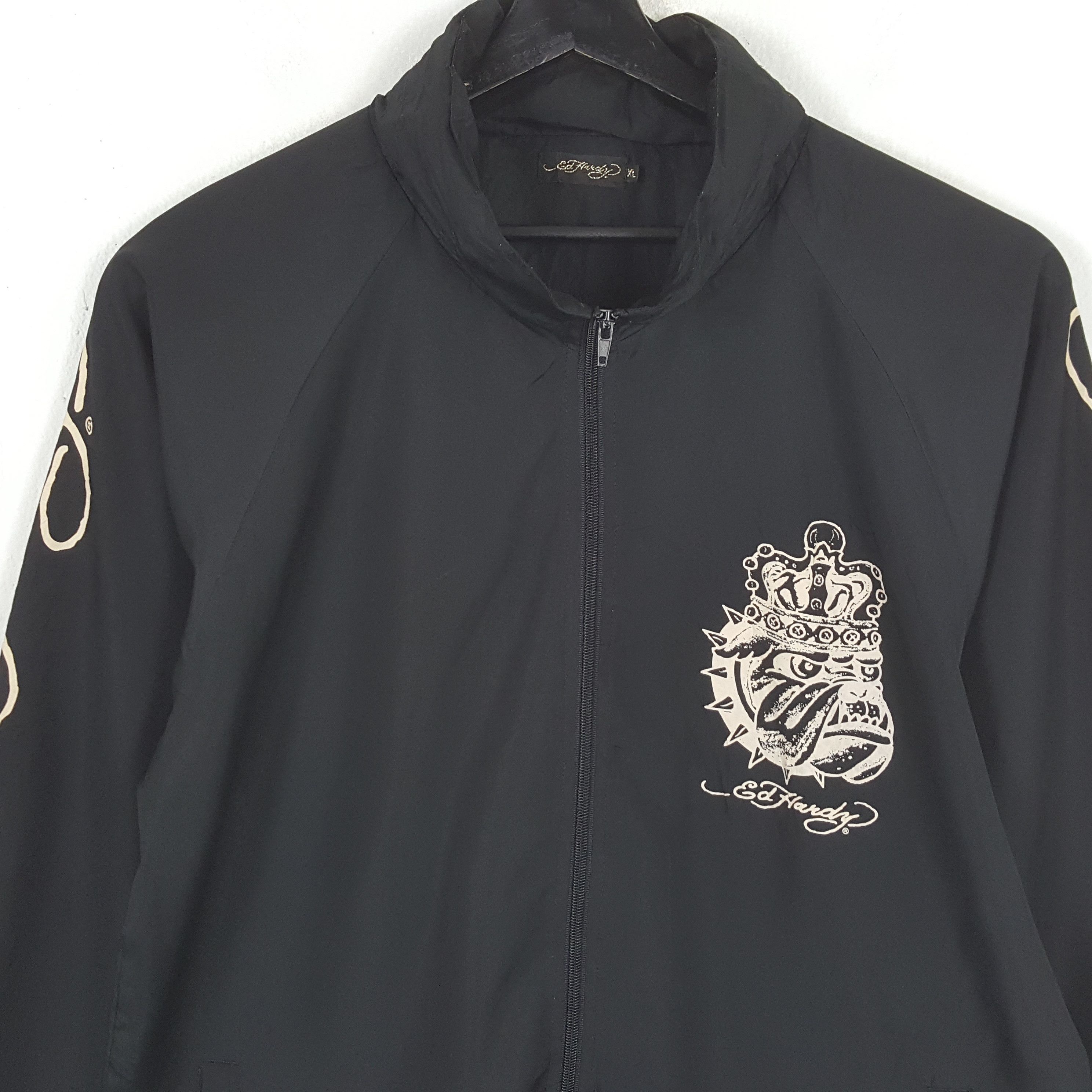 Ed Hardy × Vintage ED HARDY Designer Brand Windbreaker Jacket Size US L / EU 52-54 / 3 - 4 Thumbnail