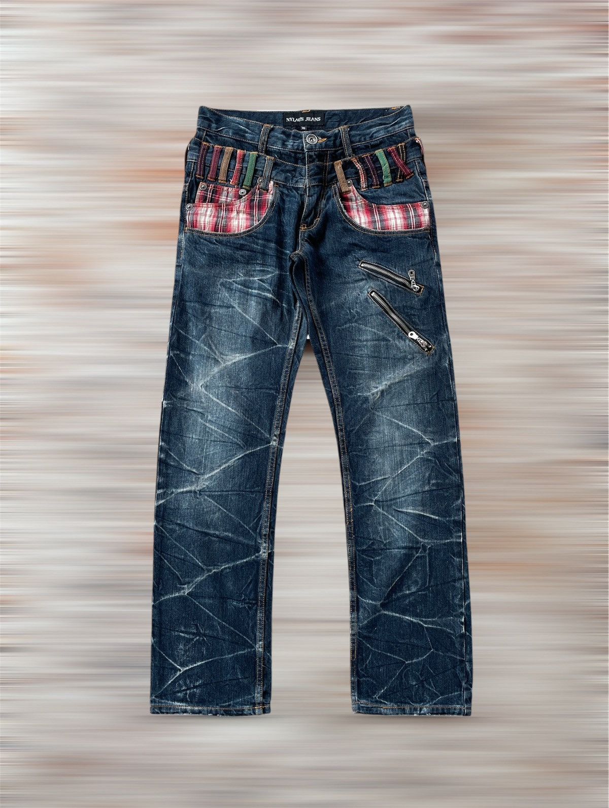 Japanese Brand NYLAUS DOUBLE WAIST JEANS Size US 28 / EU 44 - 1 Thumbnail
