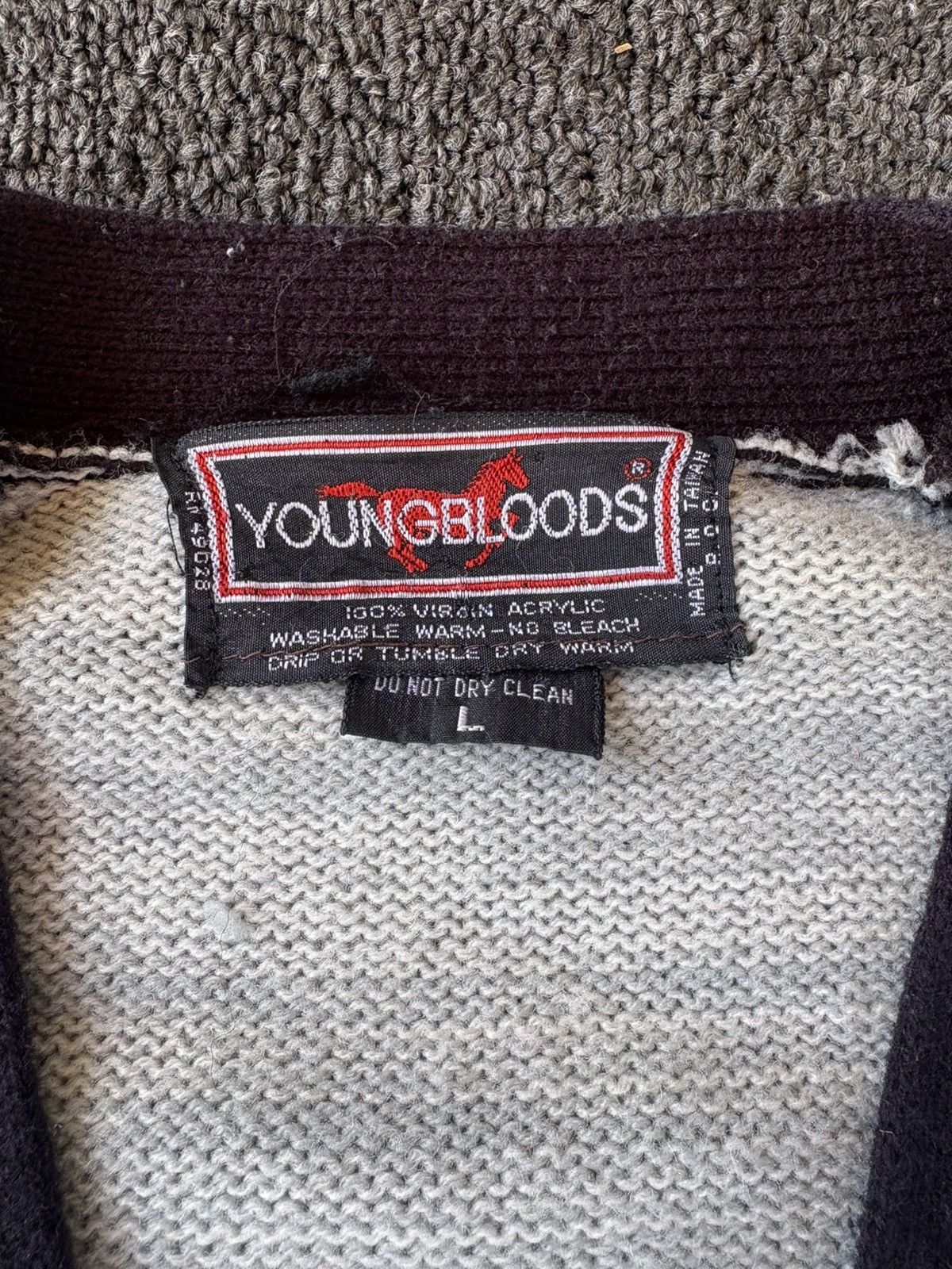 Other Vintage Youngbloods Ombre Grandpa Cardigan Grey Cable Knit L Size US L / EU 52-54 / 3 - 3 Thumbnail