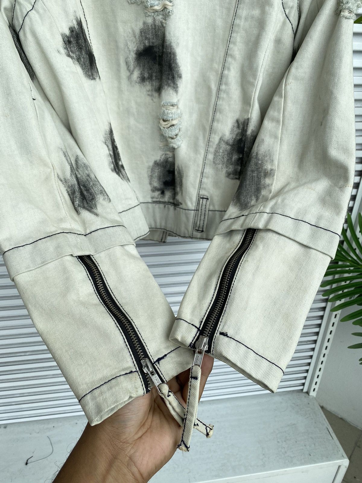 Japanese Brand Vintage Gladnews Distressed Denim Jacket Size US S / EU 44-46 / 1 - 8 Thumbnail