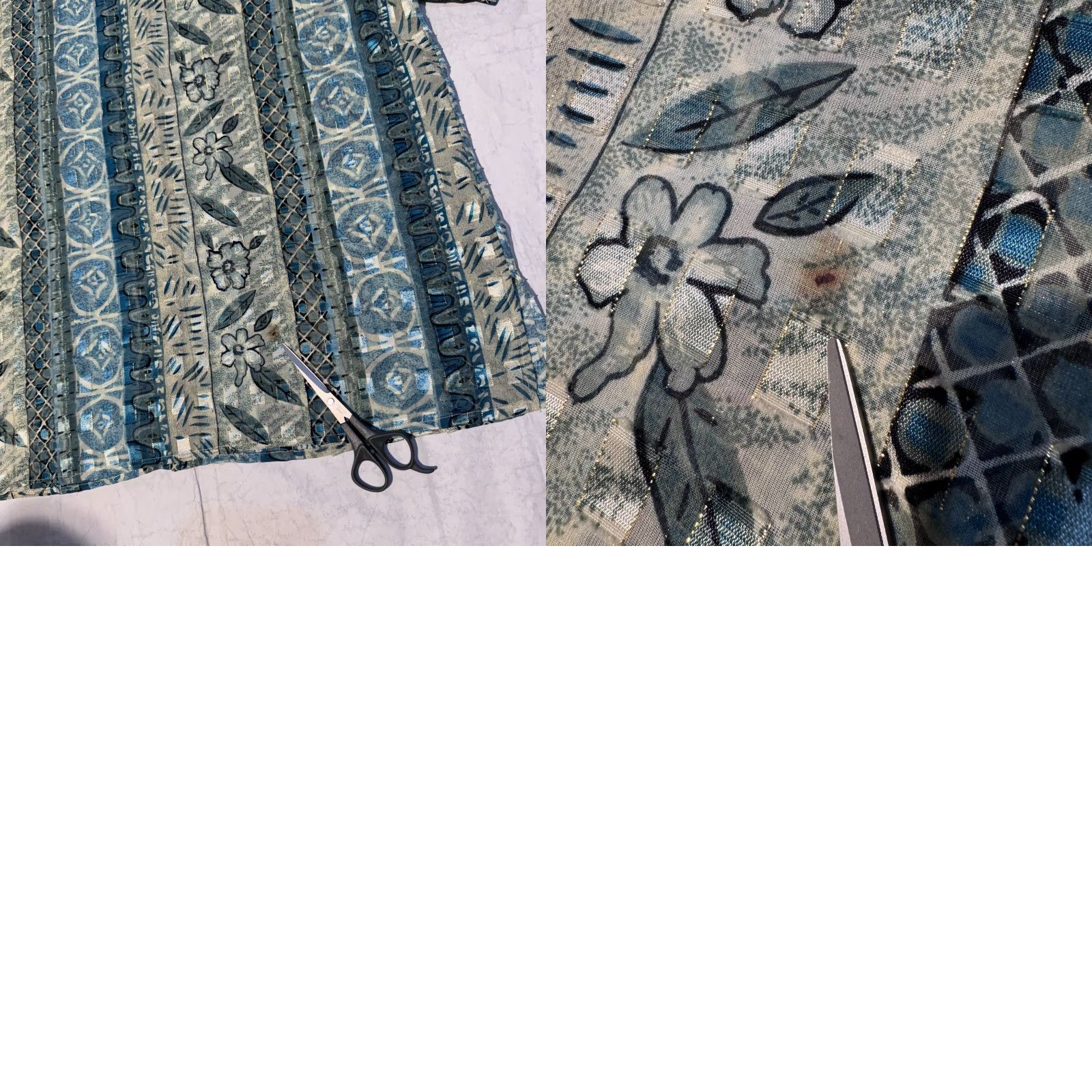 Vintage VINTAGE Selene Sport Blue Floral Sheer Shirt 1X Button-Up Beach-Ready Womens Plus Size Size XL / US 12-14 / IT 48-50 - 8 Thumbnail