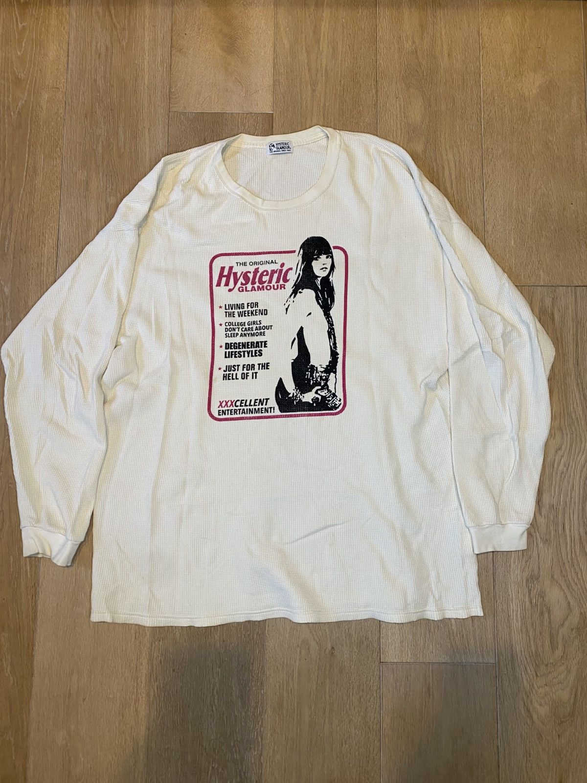 Hysteric Glamour Hysteric Glamour Waffle Print Long Sleeve Size ONE SIZE - 2 Thumbnail