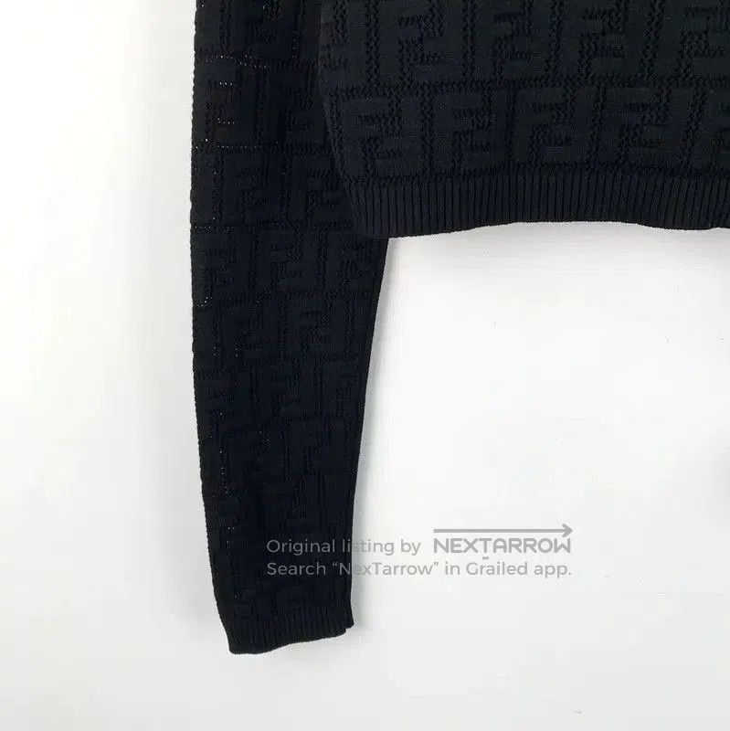 Fendi Fendi Black Women's Cropped Knit Sweater . Size M / US 6-8 / IT 42-44 - 4 Thumbnail