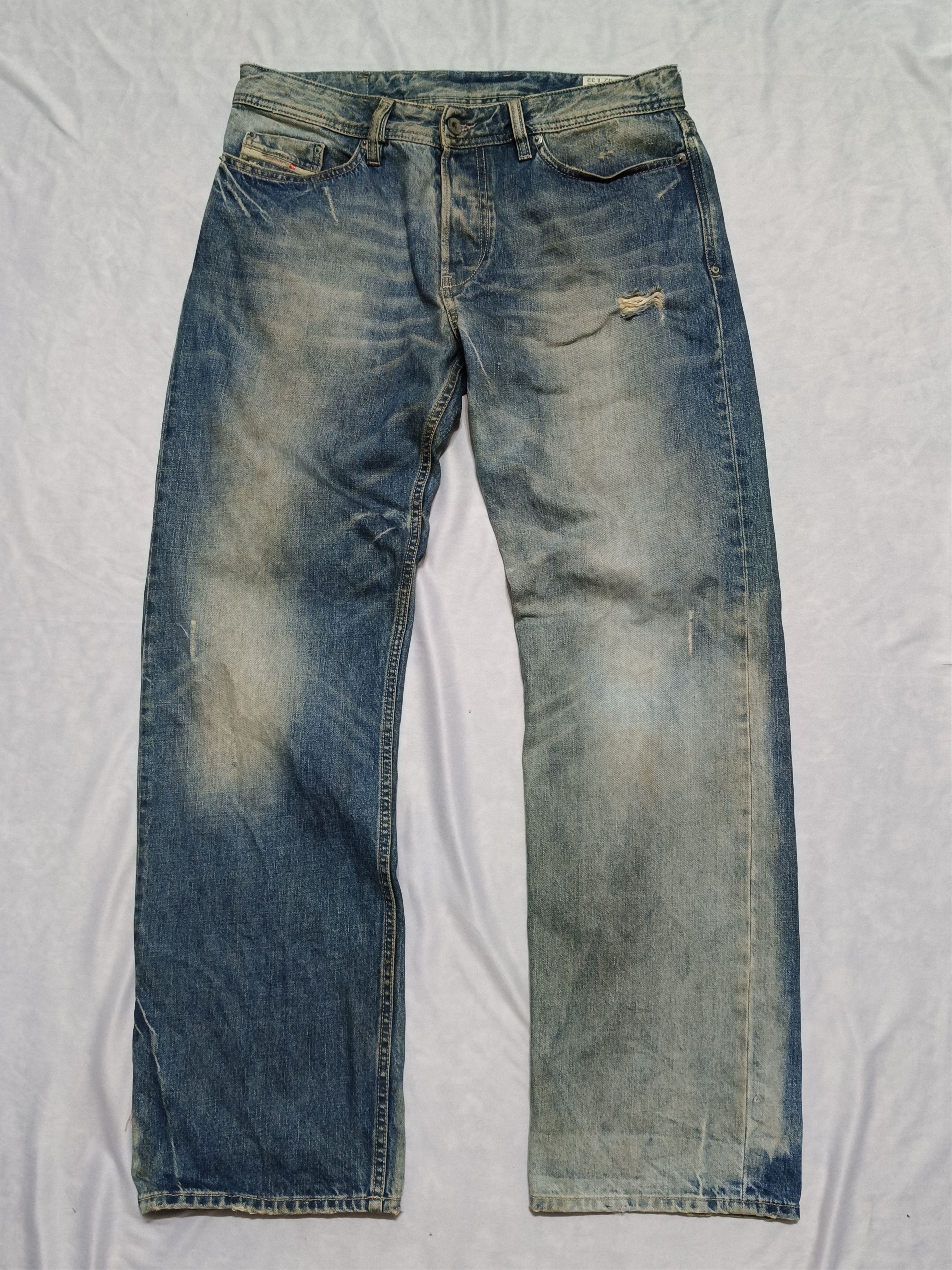 Diesel Diesel KURREN Regular Straight distressed Jeans Size US 34 / EU 50 - 1 Thumbnail