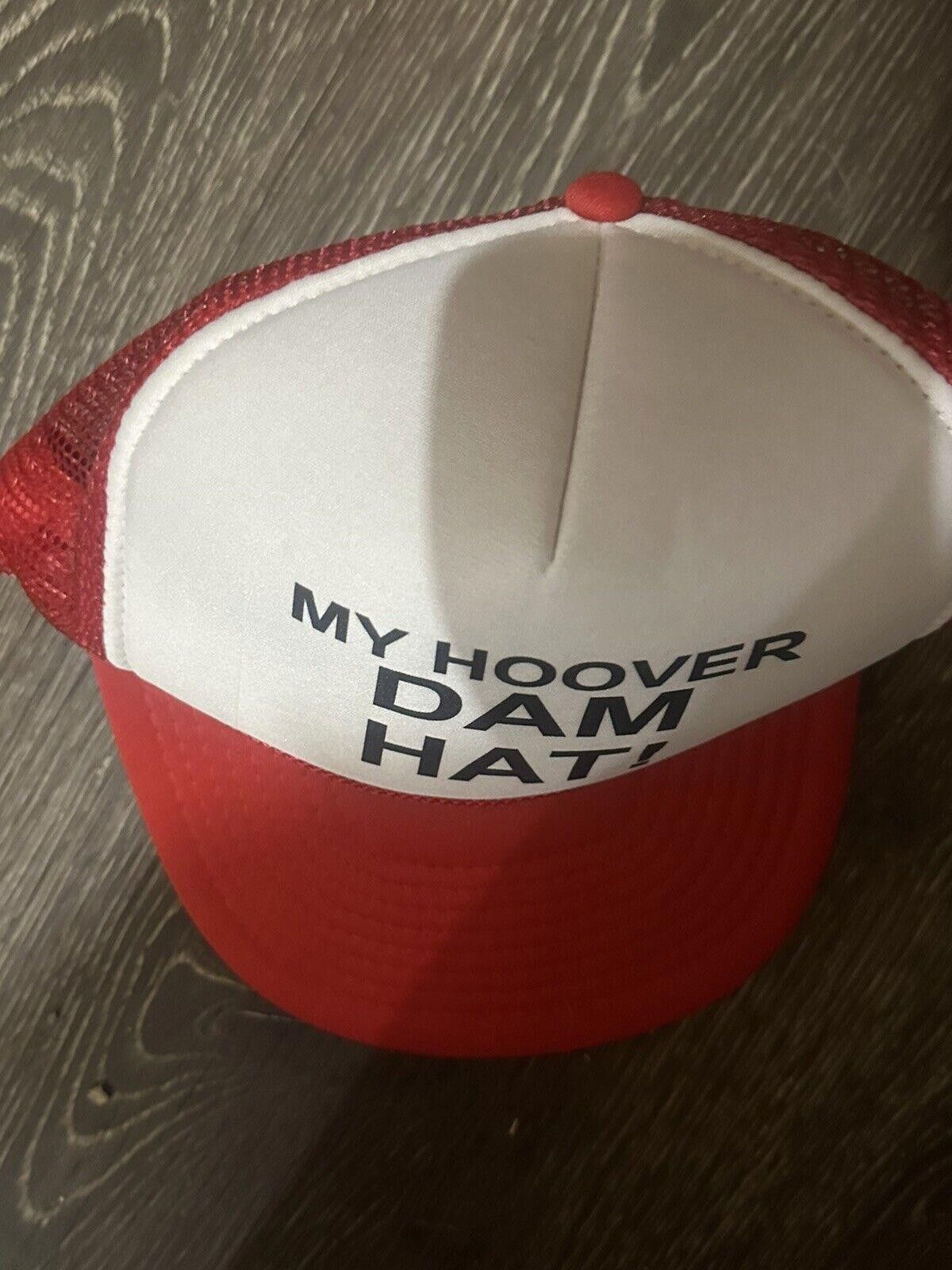 Designer My Hoover Dam Hat - Fun Red Trucker Cap Size ONE SIZE - 4 Thumbnail