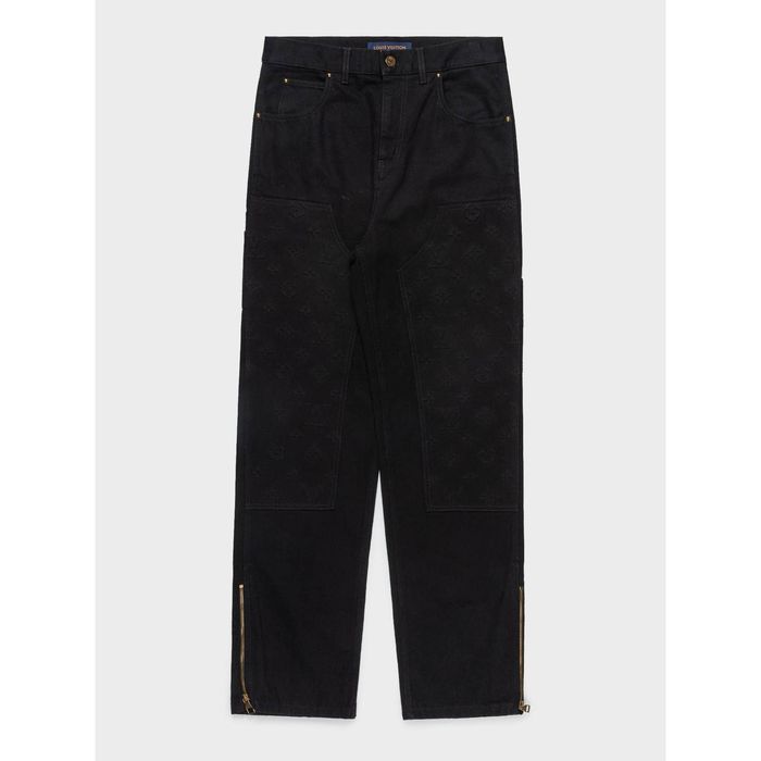 Louis Vuitton Monogram Double Knee Jeans | Grailed