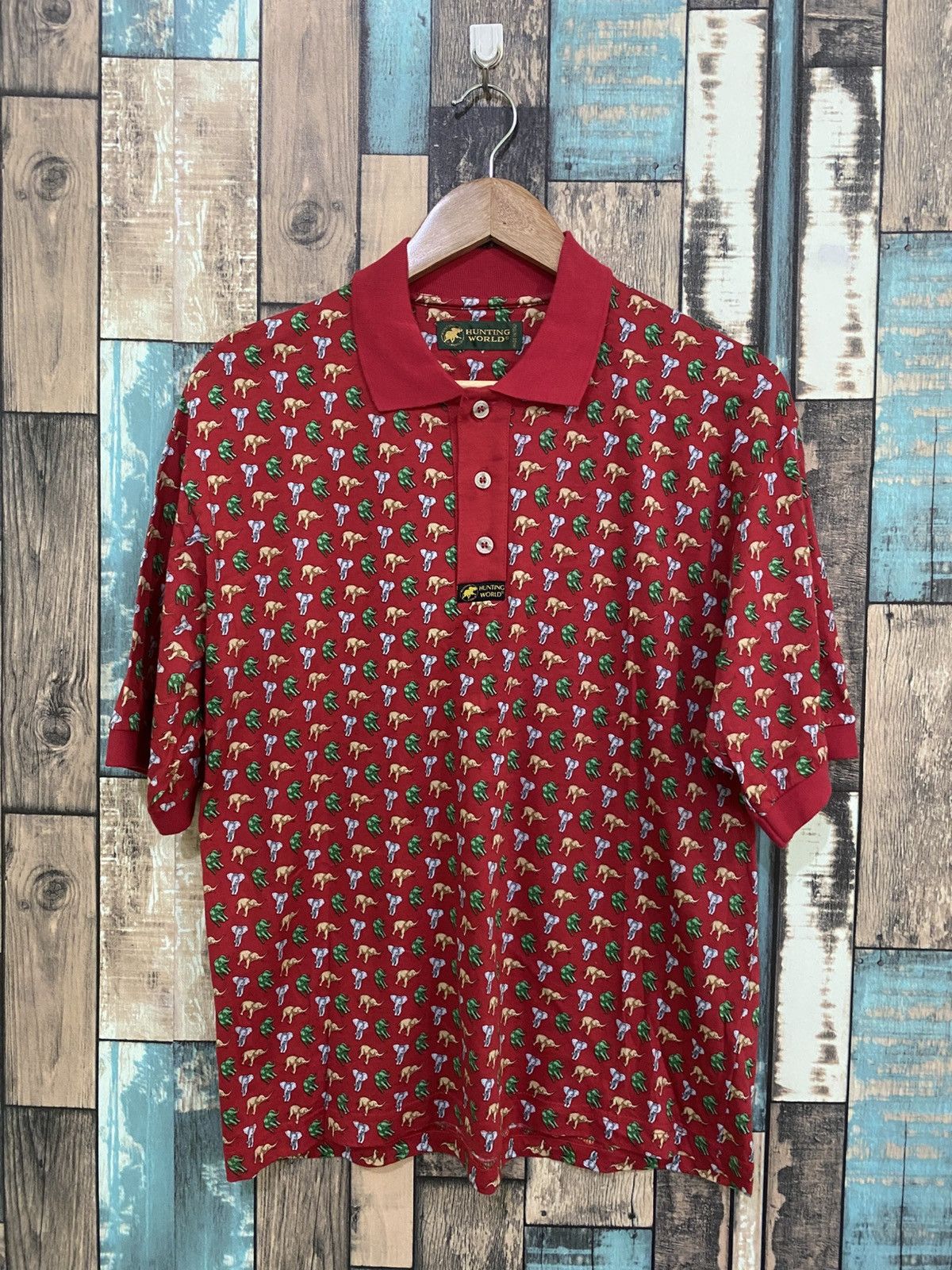 Other Hunting World Italian Designer Fullprint Polo Shirt Size US M / EU 48-50 / 2 - 1 Thumbnail