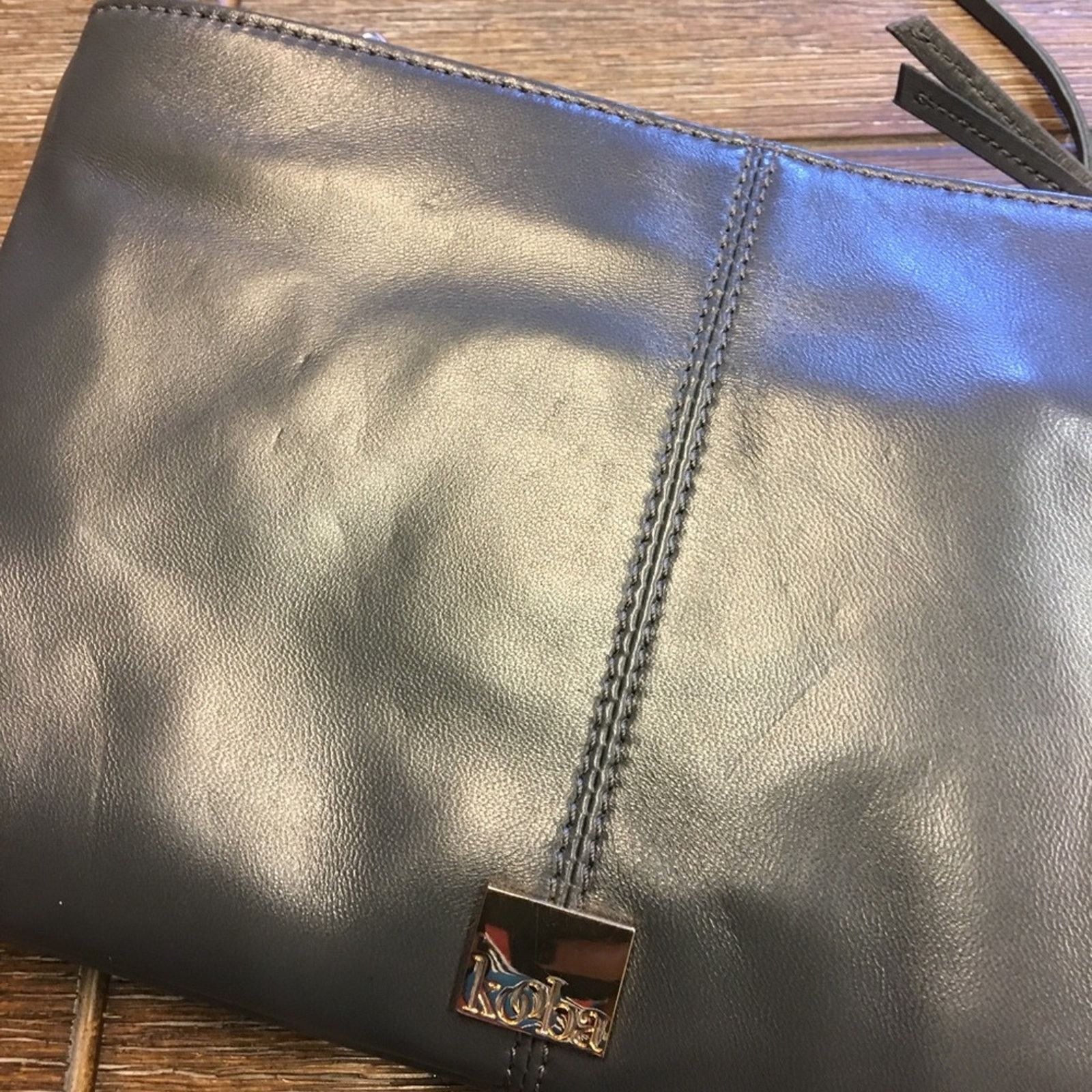 Other Kooba Leather Crossbody Suede Stripes Gray Leather Bag Size ONE SIZE - 12 Thumbnail