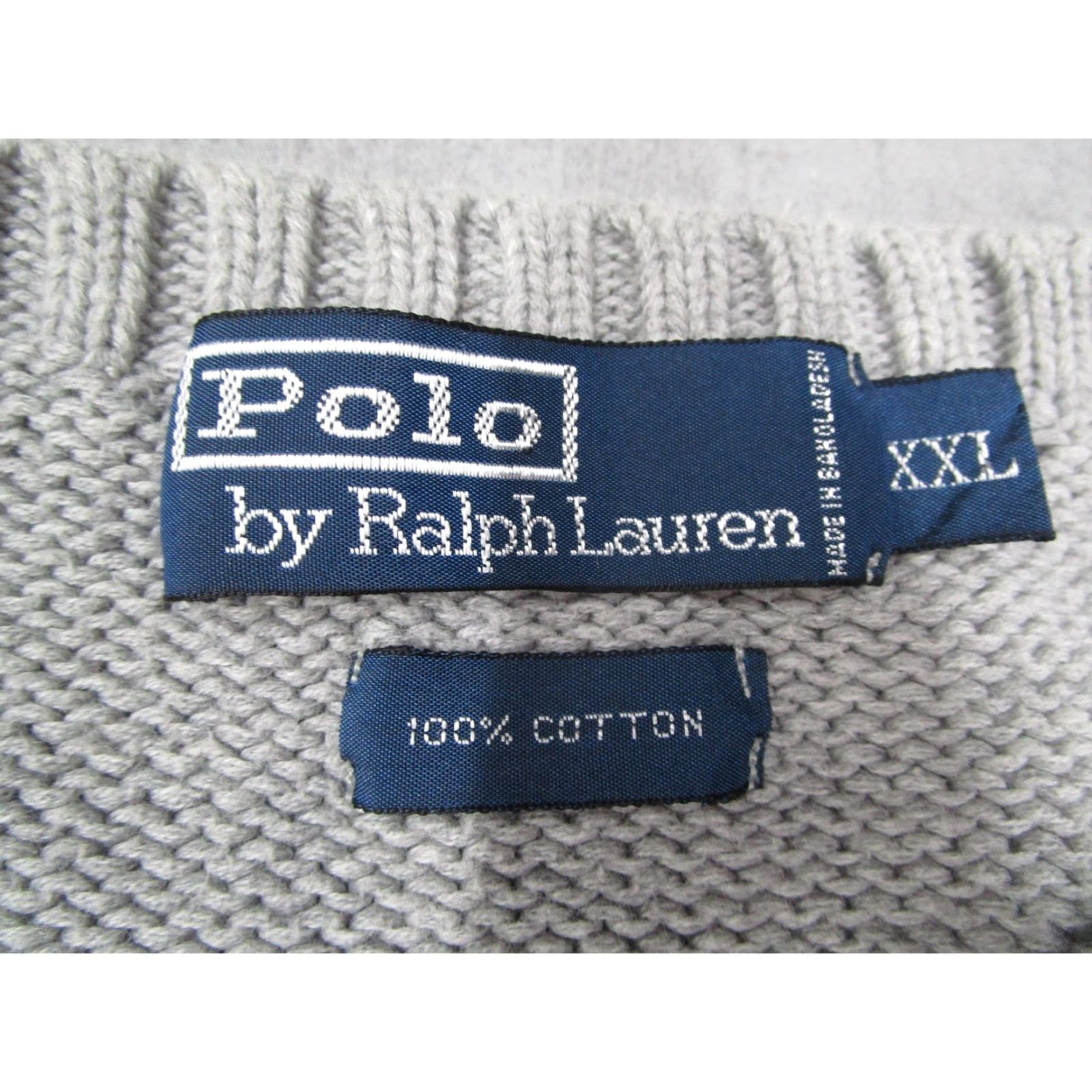Polo Ralph Lauren Vintage Polo Ralph Lauren Sweater Mens 2XL Gray Cotton Crewneck Knit Pullover Size US XXL / EU 58 / 5 - 3 Thumbnail
