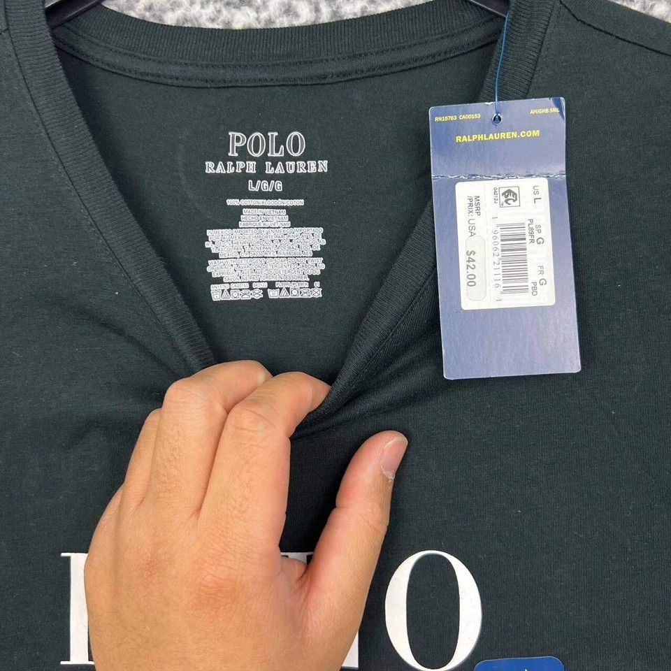 Polo Ralph Lauren Polo Ralph Lauren Shirt Men Short Sleeve Crew Neck Cotton L Size US L / EU 52-54 / 3 - 3 Thumbnail