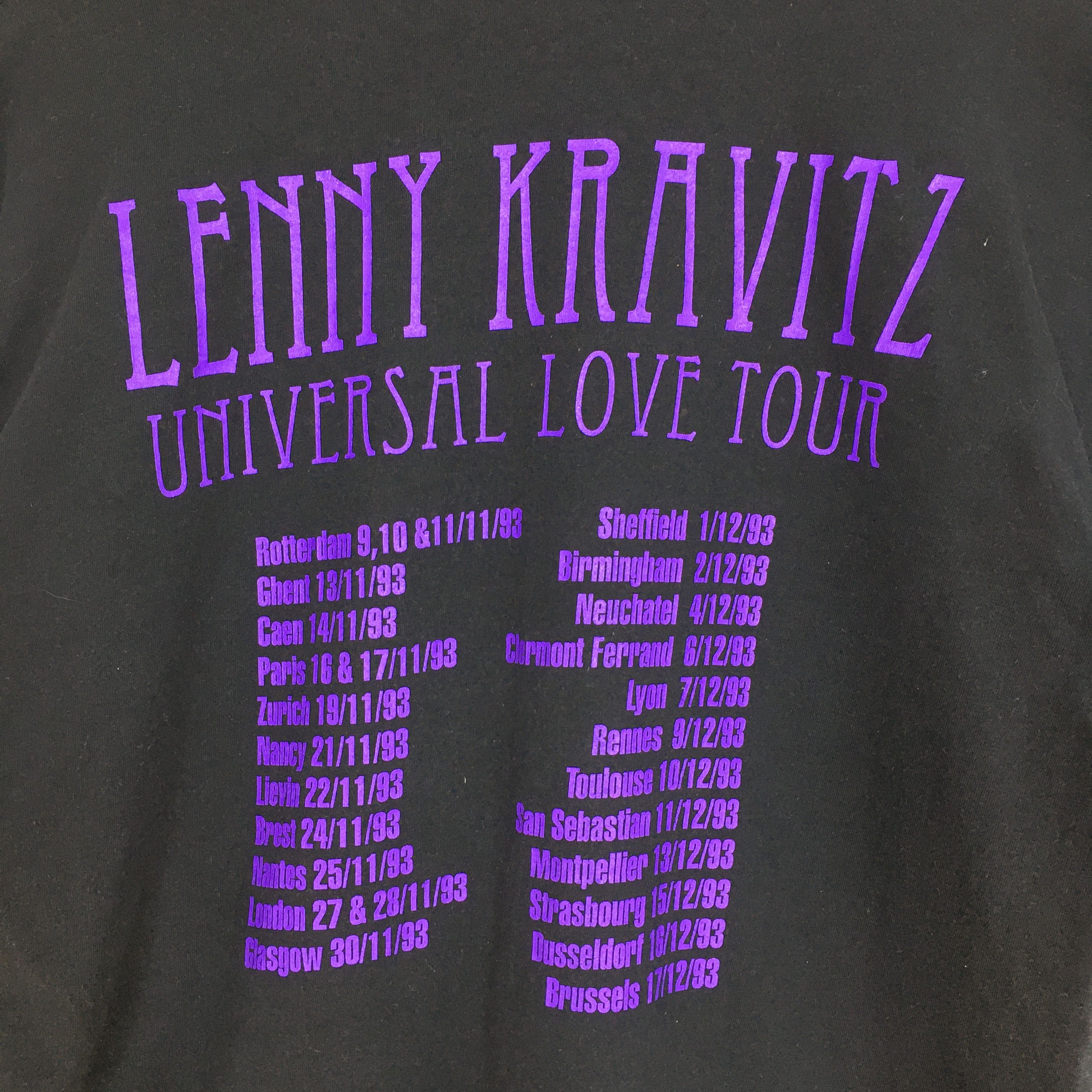 Band Tees × Vintage Vintage 90's Lenny Kravitz Universal Love Tour Tshirt Large Size US L / EU 52-54 / 3 - 5 Thumbnail
