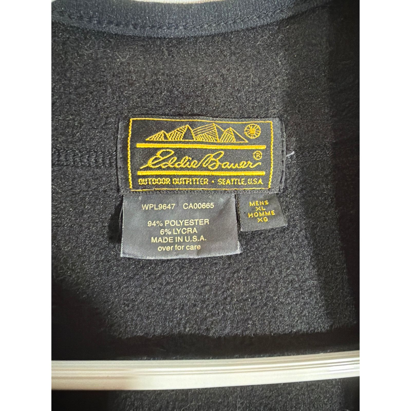 Eddie Bauer Eddie Bauer Sweater Mens XL Black Fleece Quarter Zip Pocket Size US XL / EU 56 / 4 - 3 Thumbnail