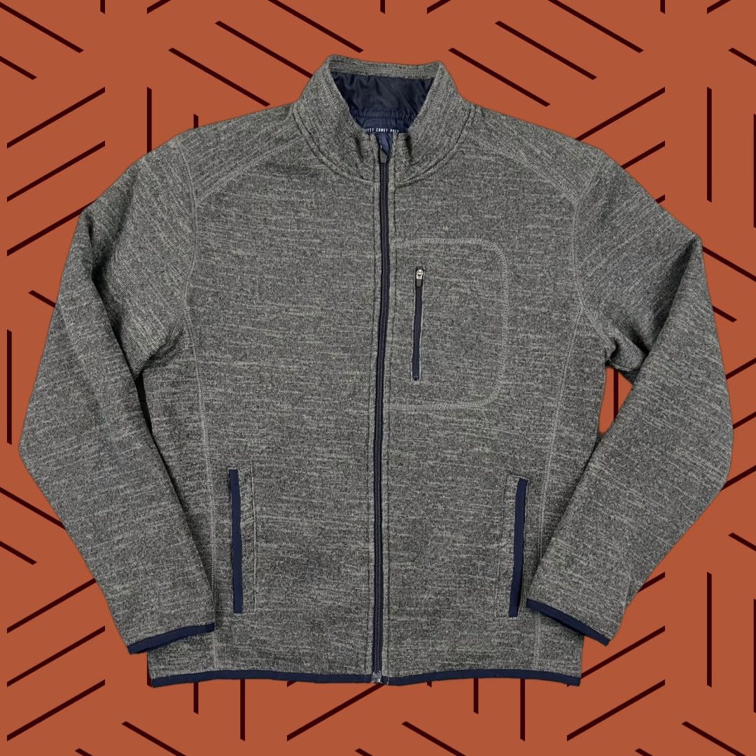 johnnie-O Johnnie-O Coastal Jacket Mens Medium Pavement Gray Windproof Lined Surf Full Zip Size US M / EU 48-50 / 2 - 1 Thumbnail