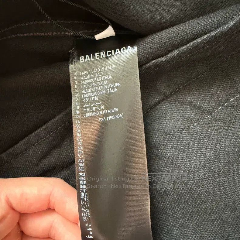 Balenciaga Balenciaga Logo emblem long sleeve collar denim jacket Size XXS / US 00 / IT 34 - 5 Thumbnail