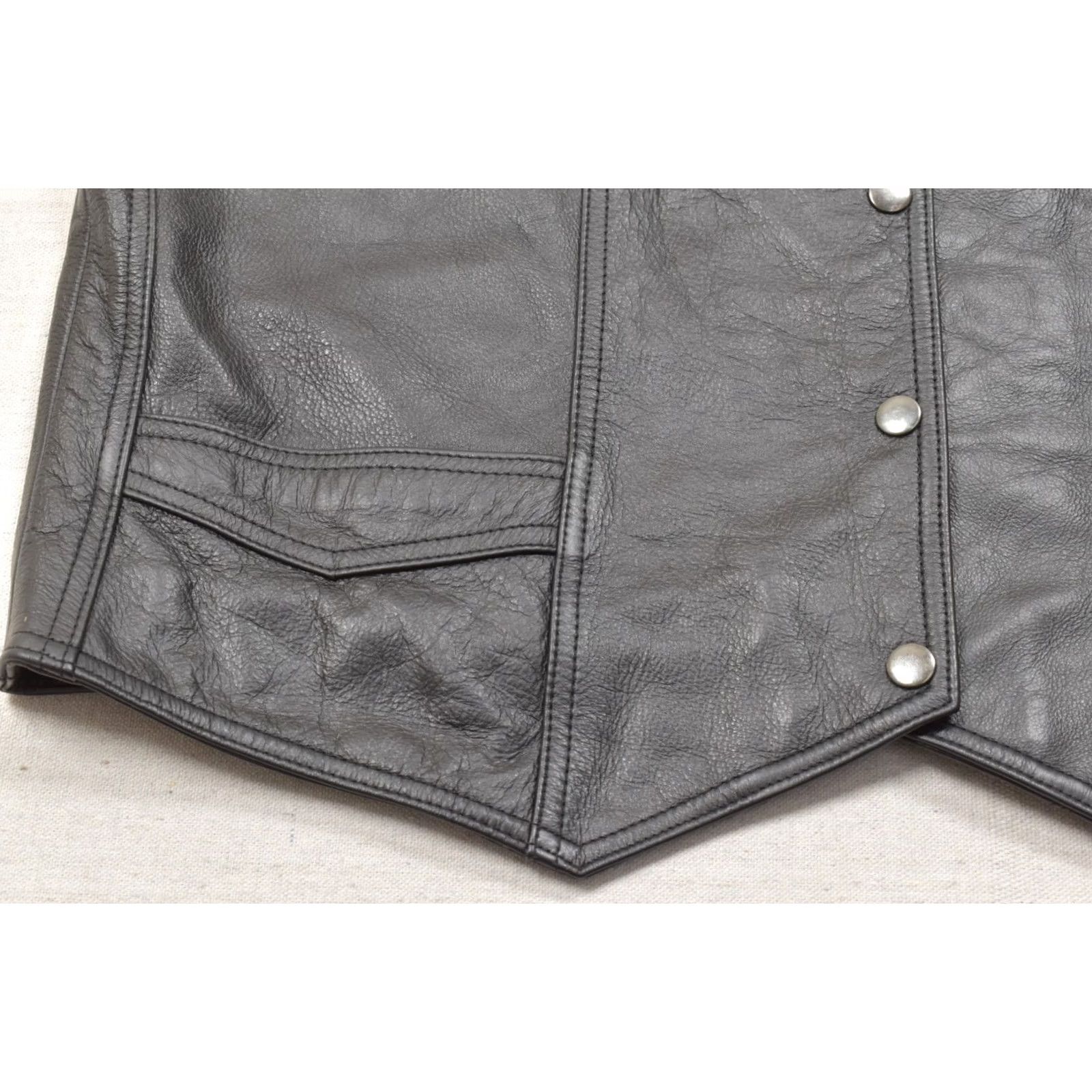 Harley Davidson VINTAGE Harley-Davidson Women Leather Vest L Black U.S. Army Wife 100th Anniversary Logo Biker Casual Spring Summer Fall Mens Womens Girls Boys Size L / US 10 / IT 46 - 5 Thumbnail