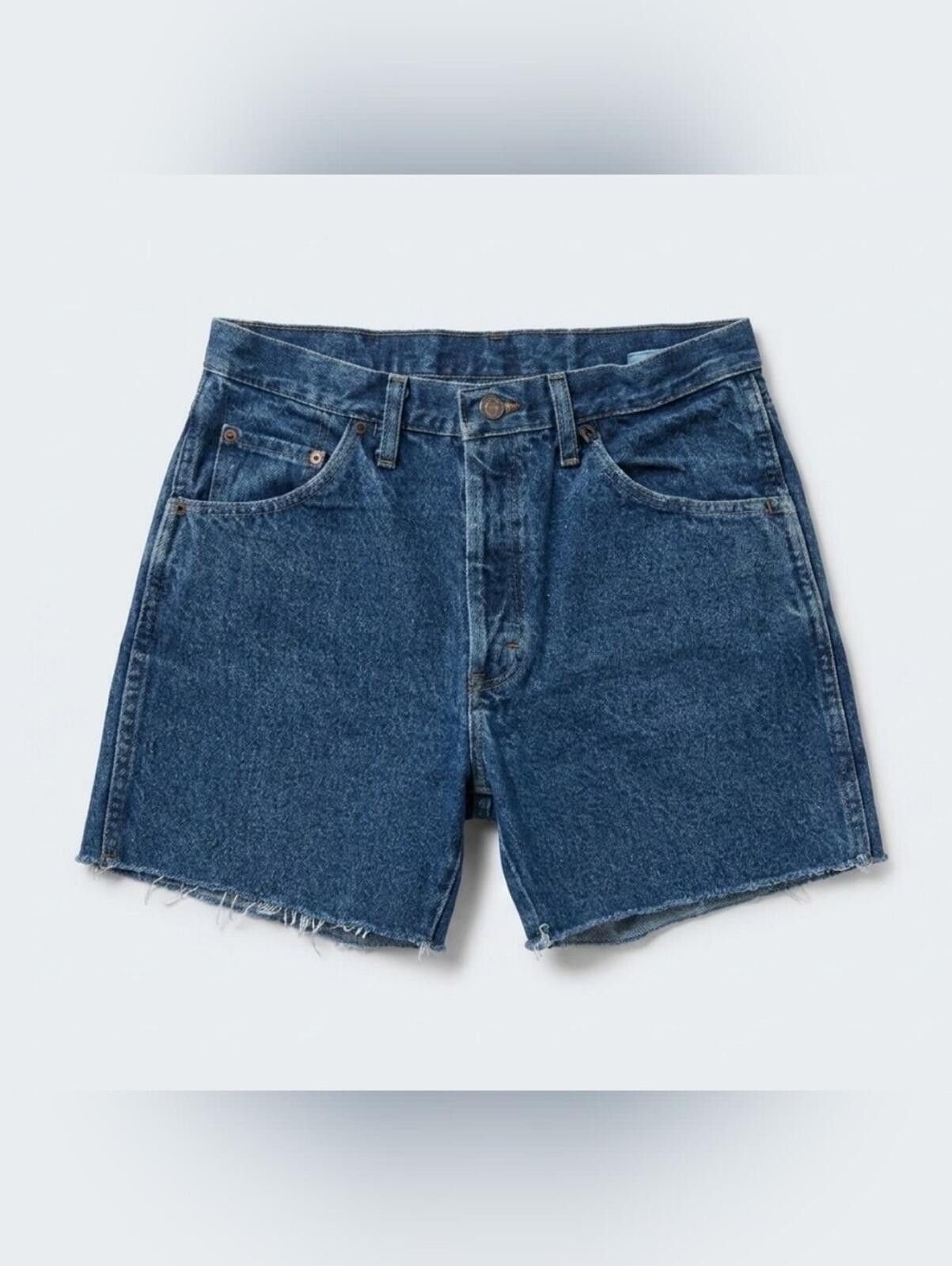 Rustler Vintage Rustler Women's Dark Blue Denim Cutoff Shorts Size 31" - 1 Thumbnail