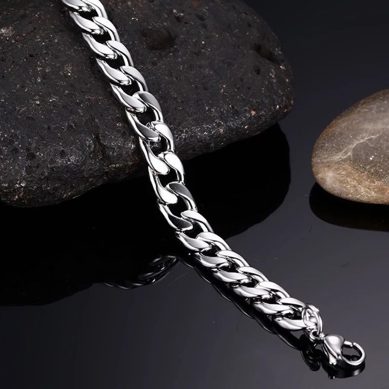 Japanese Brand × Vintage Stainless Steel Minimalist Link Bracelet Size ONE SIZE - 4 Thumbnail