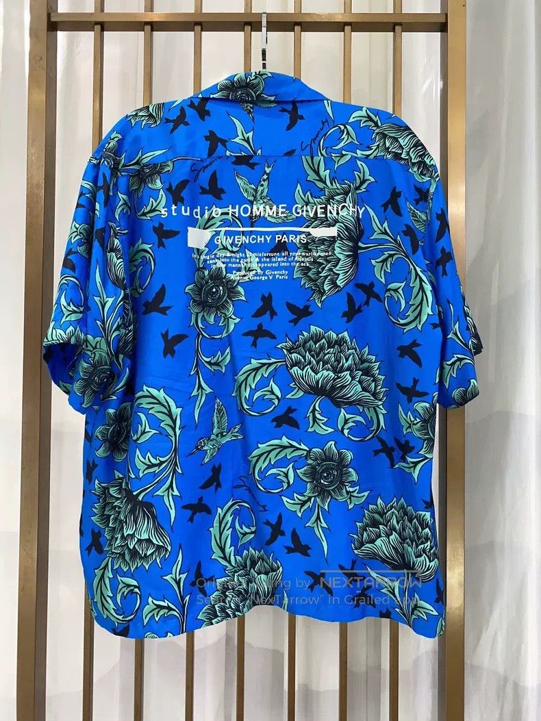 Givenchy Givenchy Size39 Blue Hawaiian shirt short-sleeve (size 39) Size US M / EU 48-50 / 2 - 2 Thumbnail