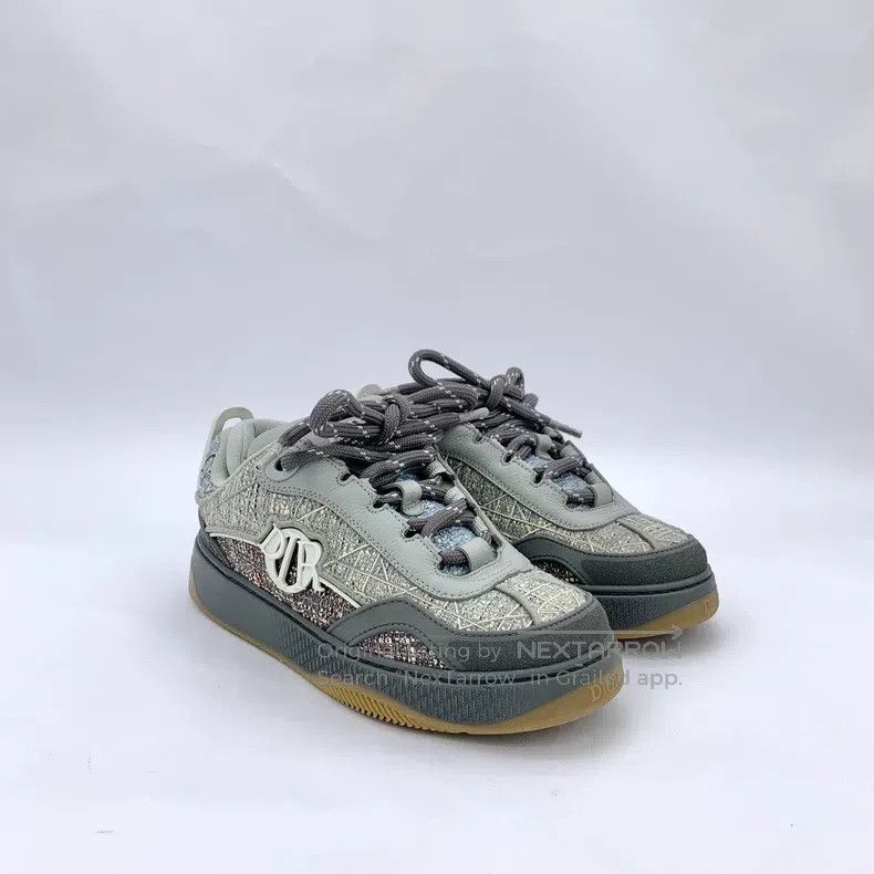 Dior Dior Gray logo logo round toe lace-on thick-soled casual s Size US 8.5 / IT 38.5 - 2 Thumbnail