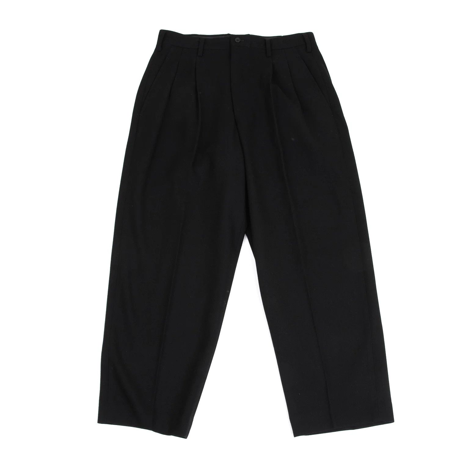 Yohji Yamamoto Yohji Yamamoto Wool Nylon Tapered Pants Black L Size US 38 / EU 54 - 1 Thumbnail