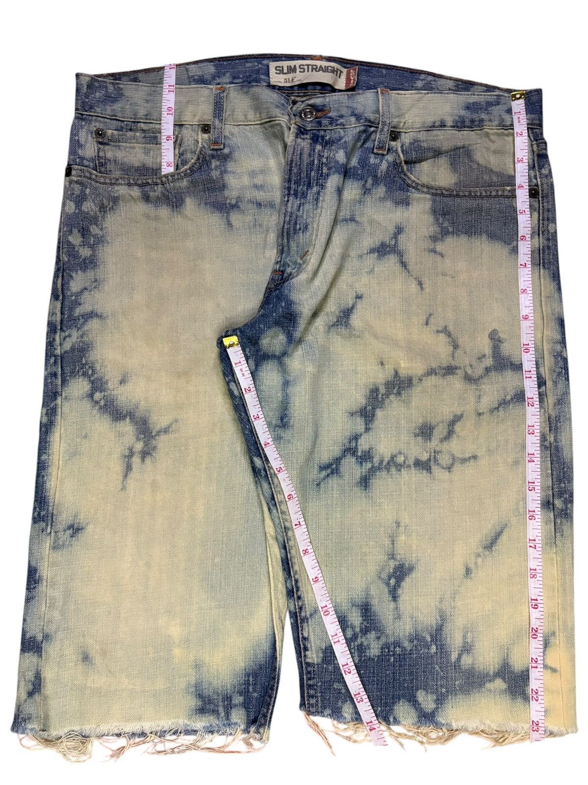 Levi's Vintage 90s Levis 514 Bleached Distressed Loose Jean Shorts Size US 35 - 14 Thumbnail