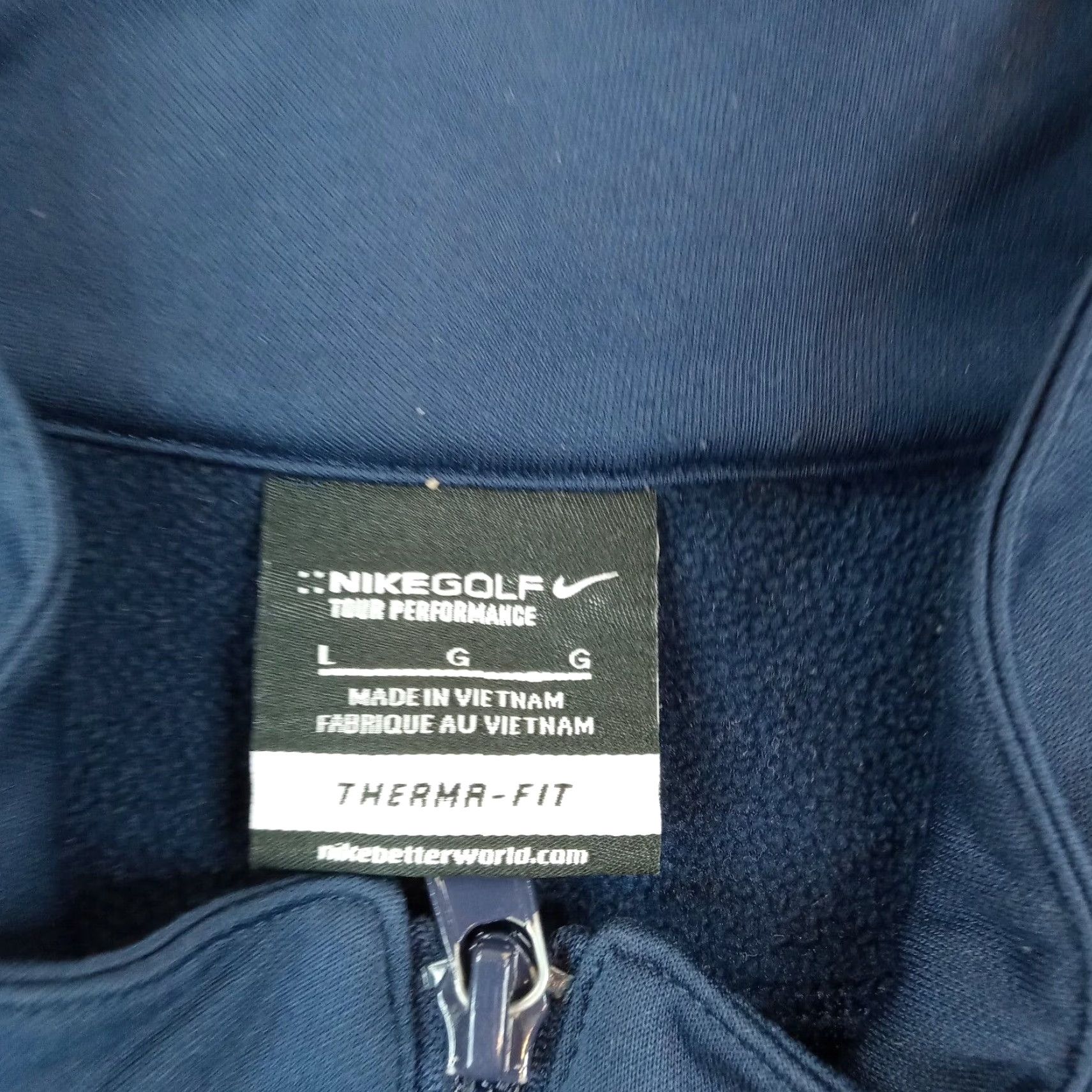 Nike Nike Sweatshirt Mens Large Blue Therma- Fit Long Sleeve Mock Neck Full Zip Size US L / EU 52-54 / 3 - 5 Thumbnail