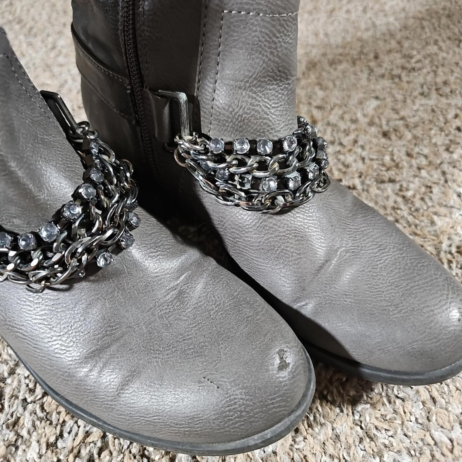 Kohl's Kohls Marnismoke Boots Womens Sz 6 Chained Zipper Sides Size US 6 / IT 36 - 2 Thumbnail