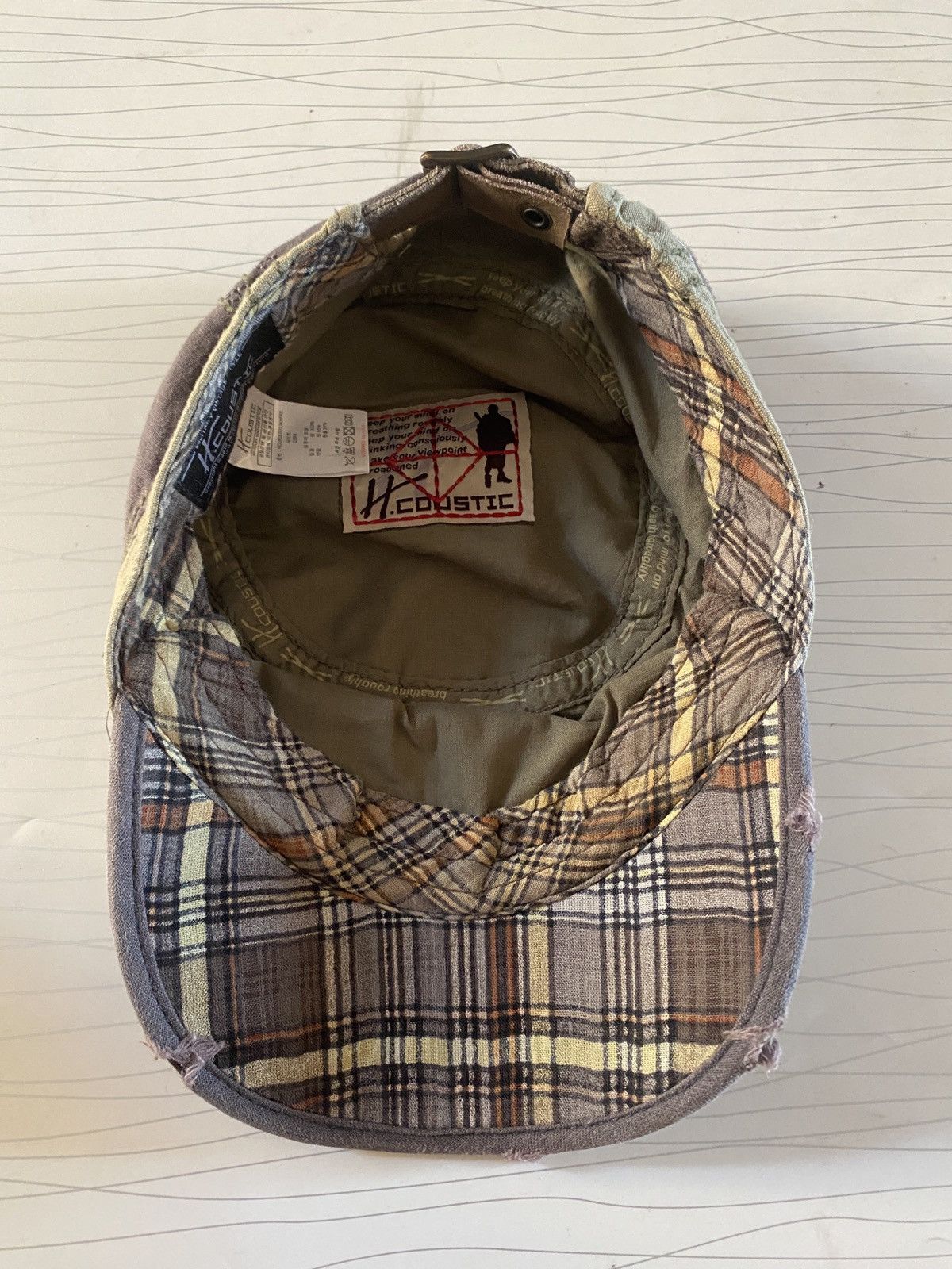 Japanese Brand H Coustic Distressed Design Patrol Military Denim Cap y2k Size ONE SIZE - 8 Thumbnail