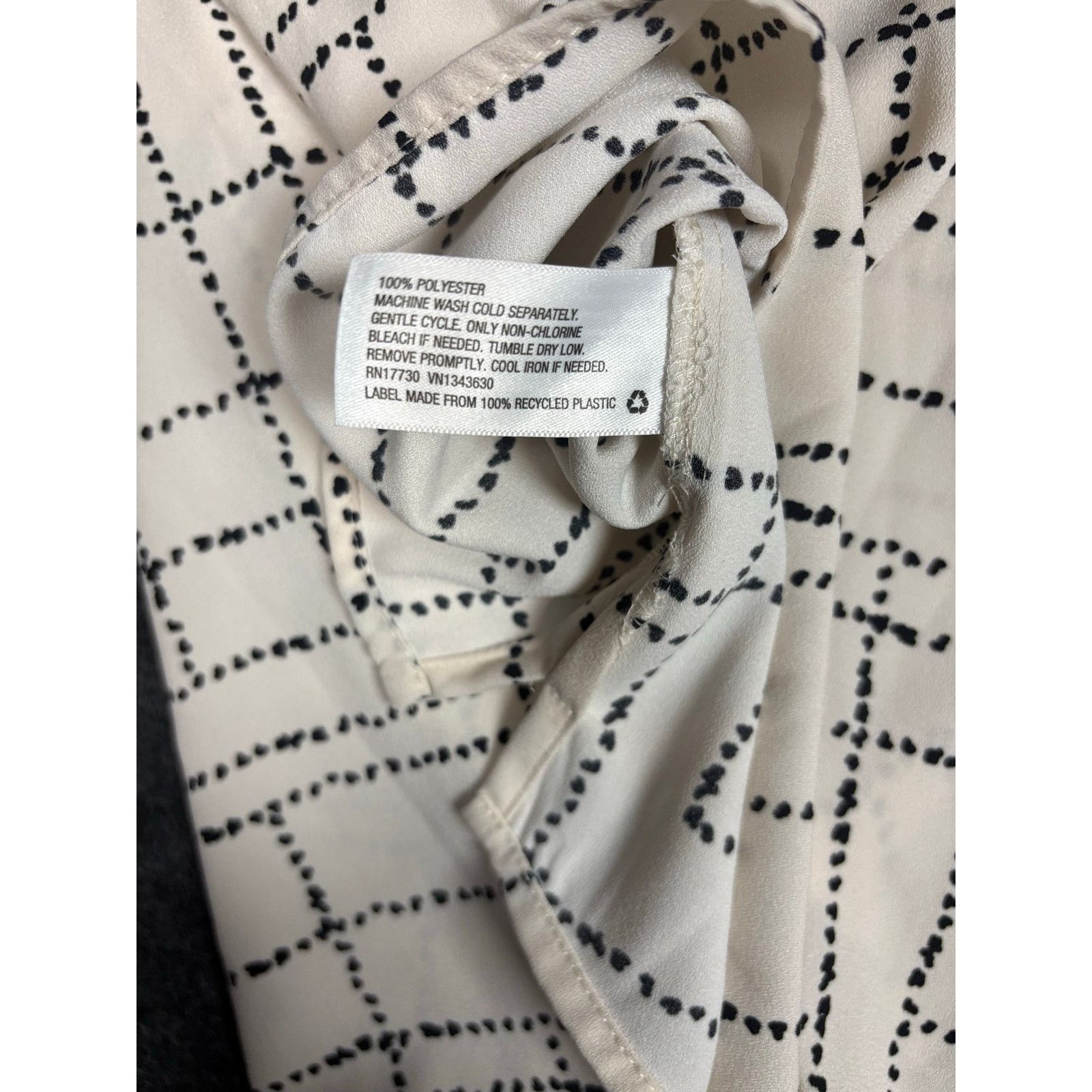 Other Prologue White Black Grid Blouse Long SleeveTop #0462 Size S / US 4 / IT 40 - 5 Thumbnail