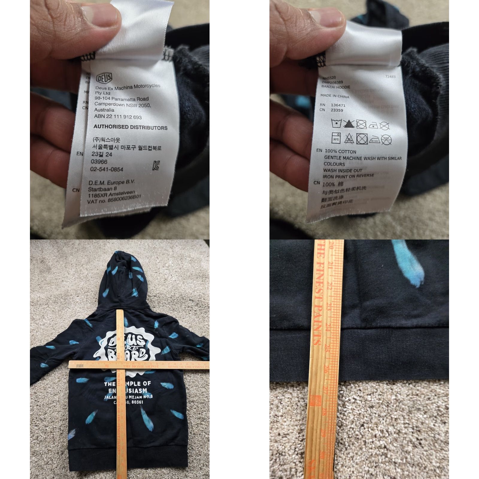 BONSAI Dues Ex Machina Bonsai Hoodie Small Mens Black Tie Dye Dues Surf Boards Graphic Size US S / EU 44-46 / 1 - 8 Thumbnail