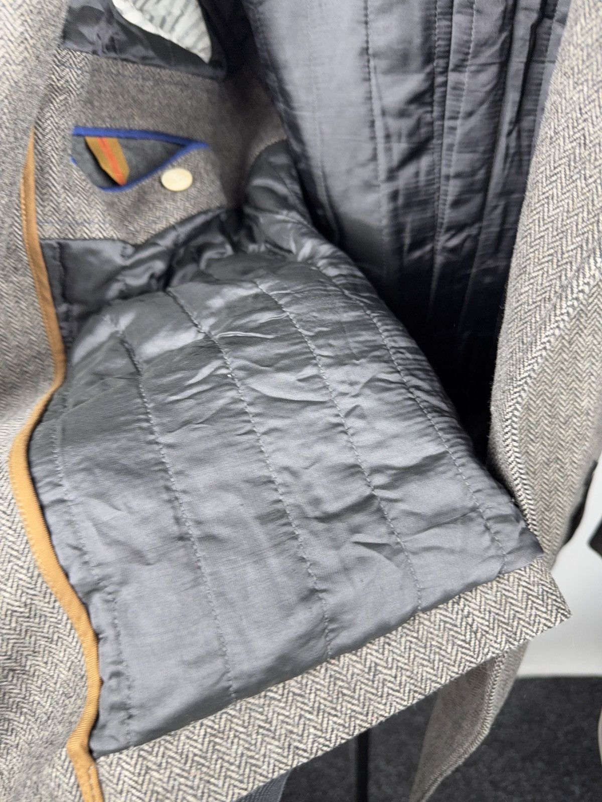 Hugo Boss Luxury 00s Hugo Boss Herringbone Field Jacket Grey Wool Size US L / EU 52-54 / 3 - 22 Thumbnail