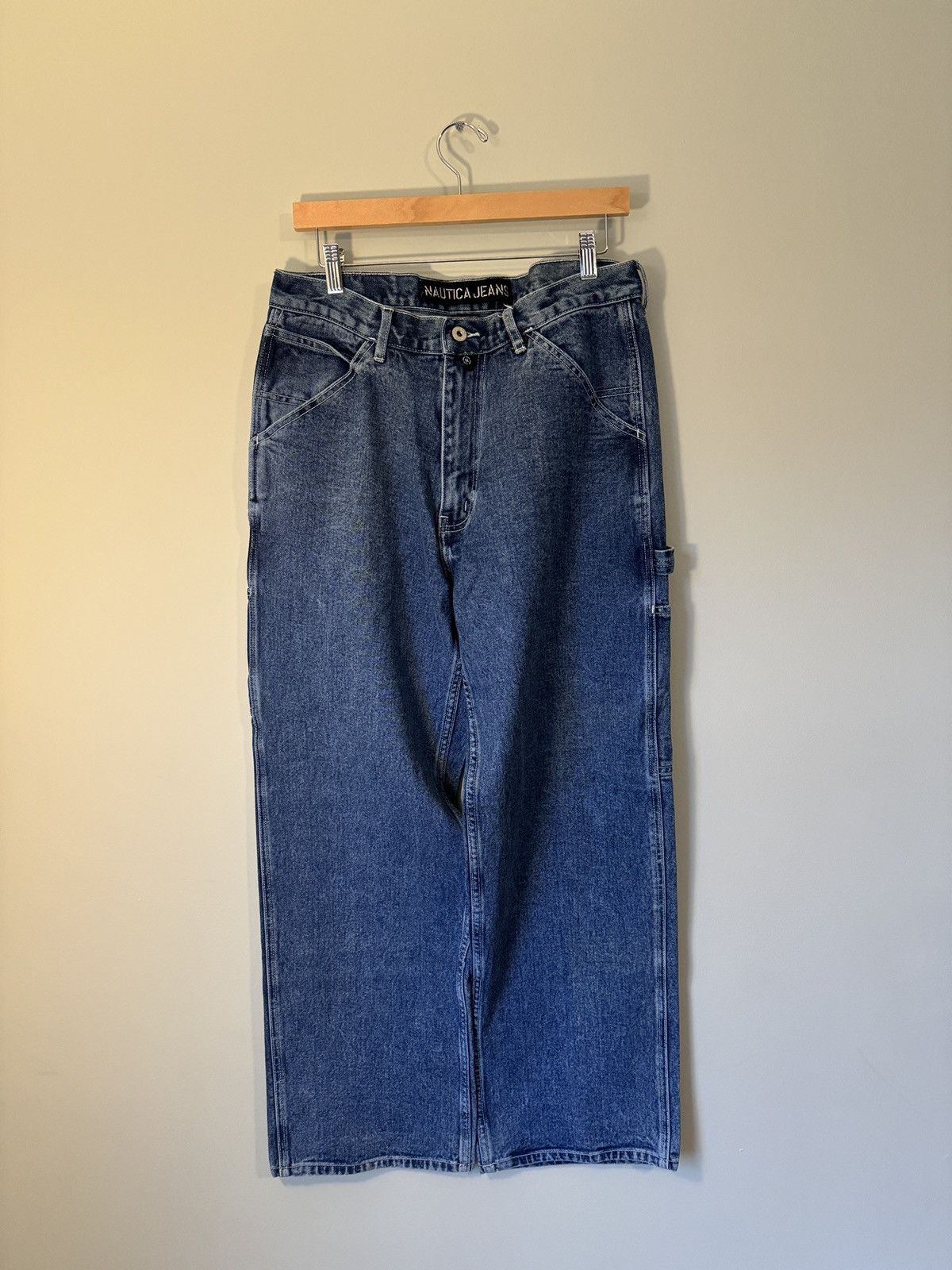 Nautica VINTAGE Y2K BAGGY NAUTICA DENIM CARPENTER SKATER JEANS 32 Size US 32 / EU 48 - 2 Thumbnail