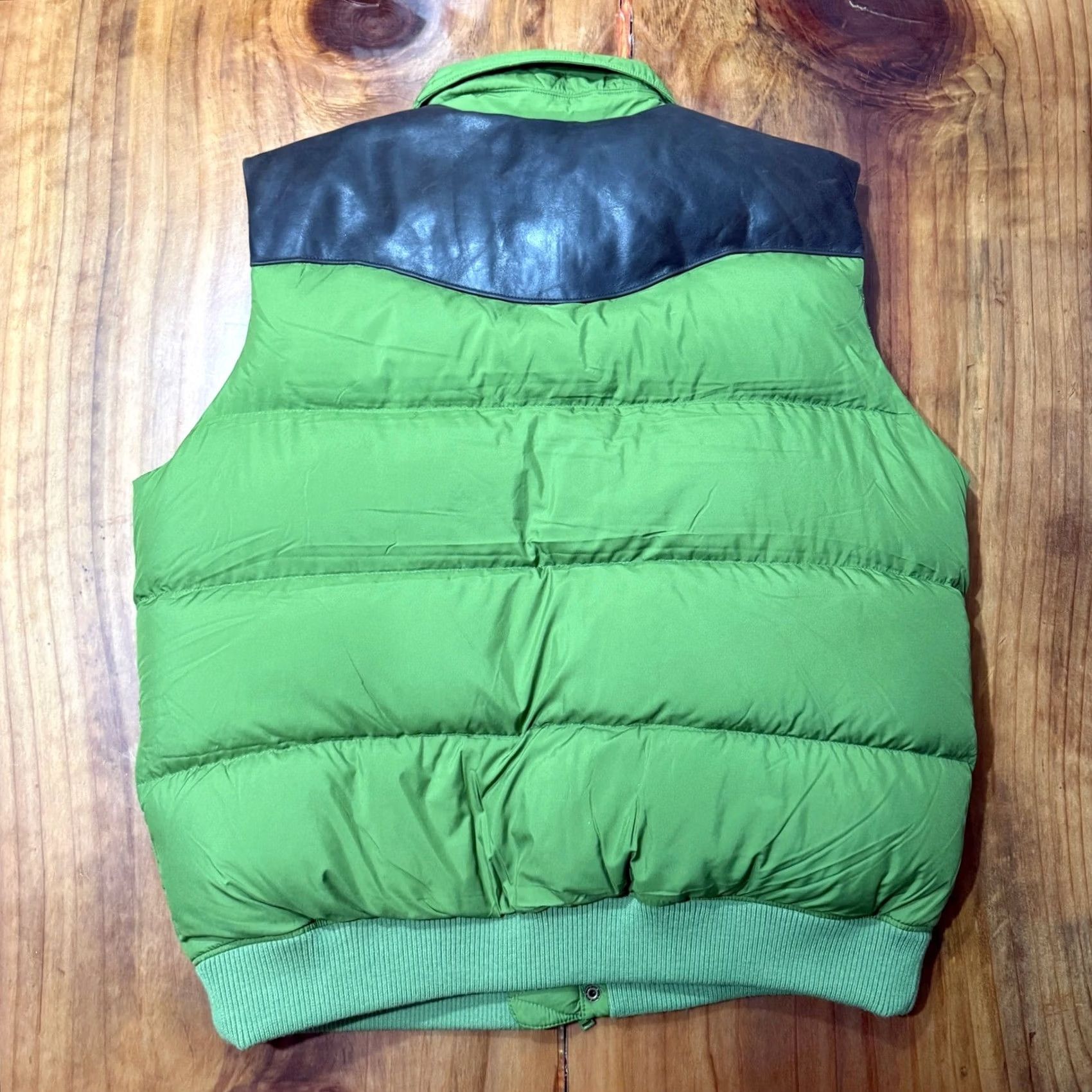 Tecovas Tecovas Coat Mens L Green Puffer vest Western Leather Down Zip Sleeveless Austin Size US L / EU 52-54 / 3 - 7 Thumbnail